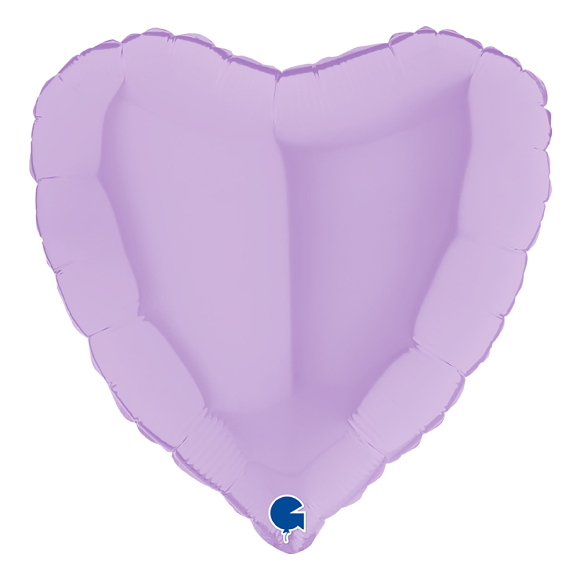 Läs mer om Folieballong Hjärta Pastell-Lila Matt - 91 cm