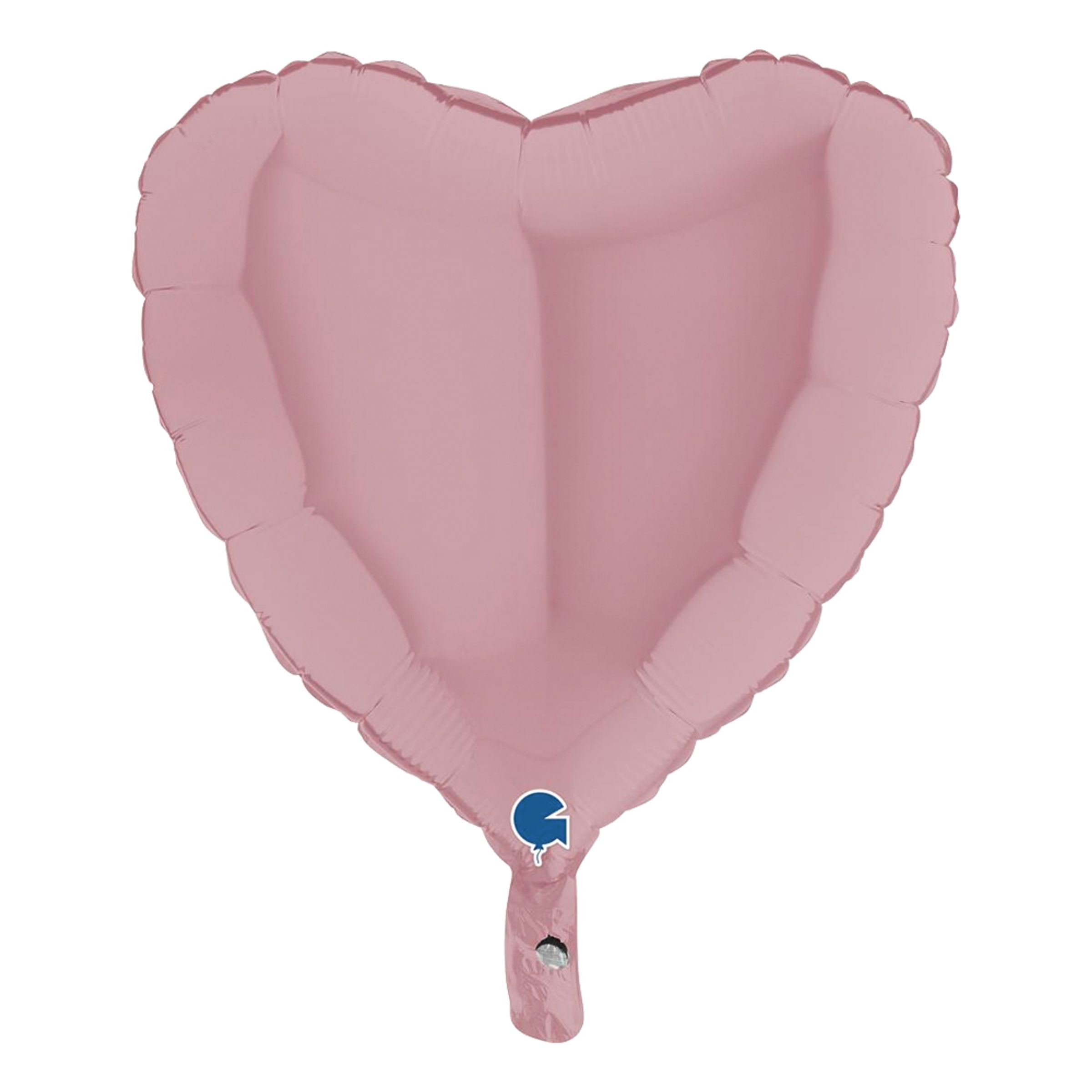 Läs mer om Folieballong Hjärta Matt Pastellrosa - 91 cm