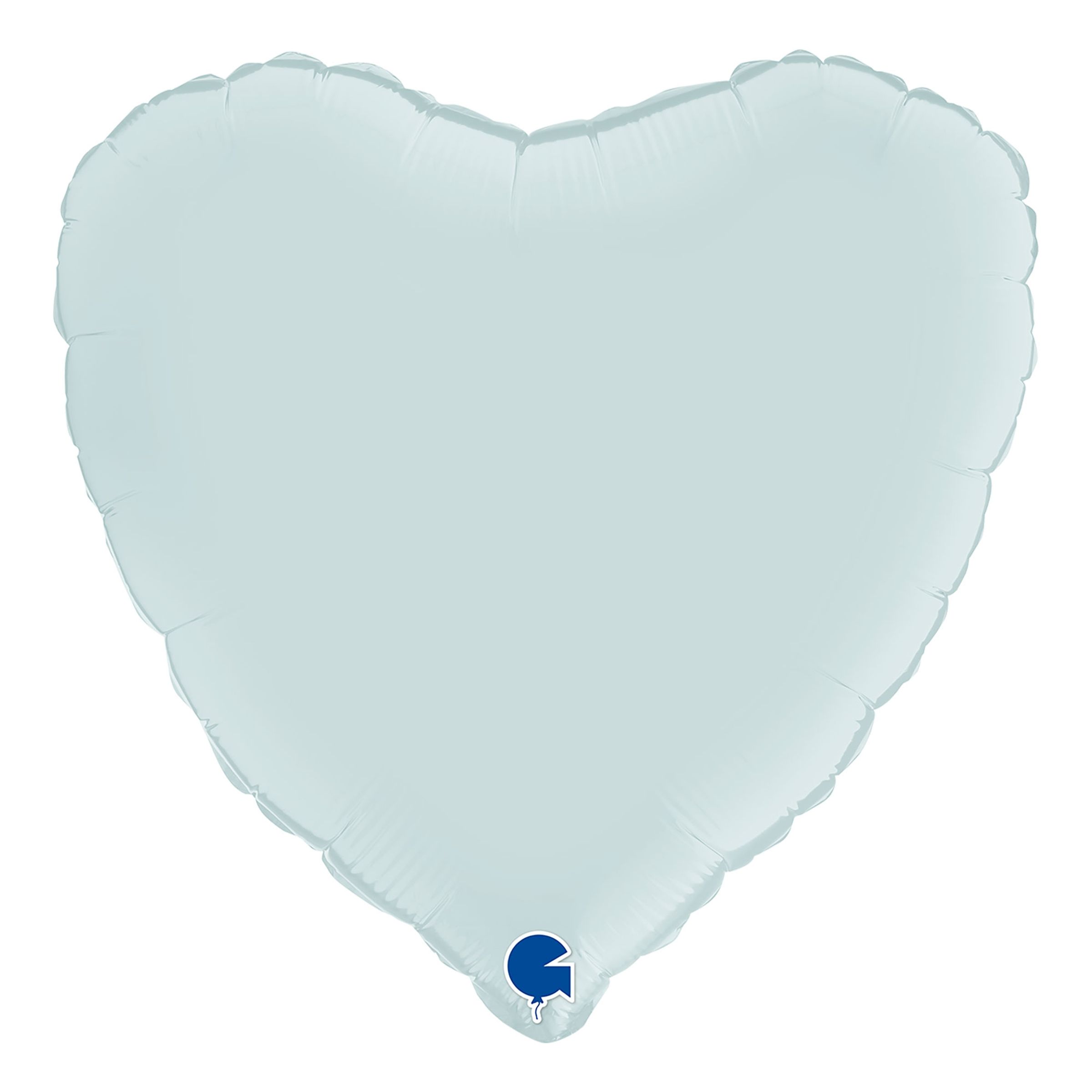 Läs mer om Folieballong Hjärta Satin Pastel Blue