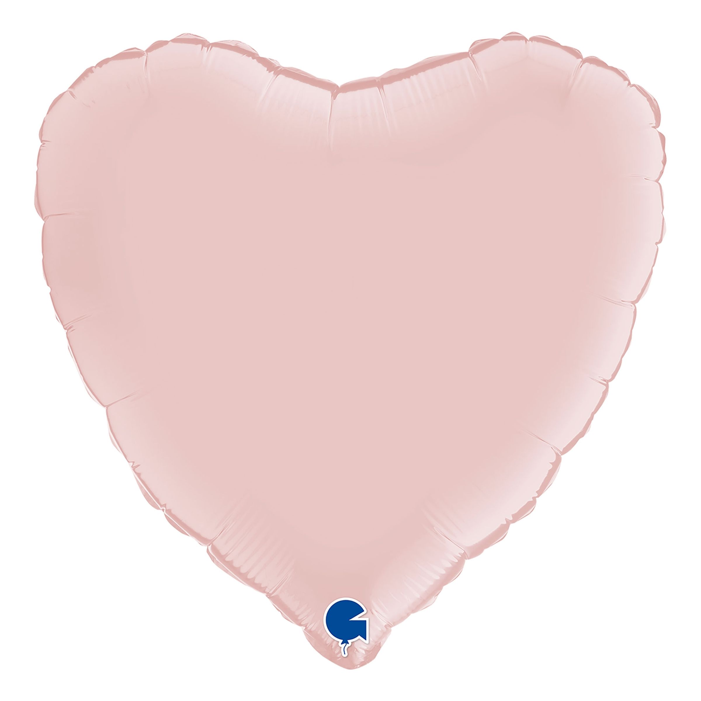 Folieballong Hjärta Satin Pastel Pink