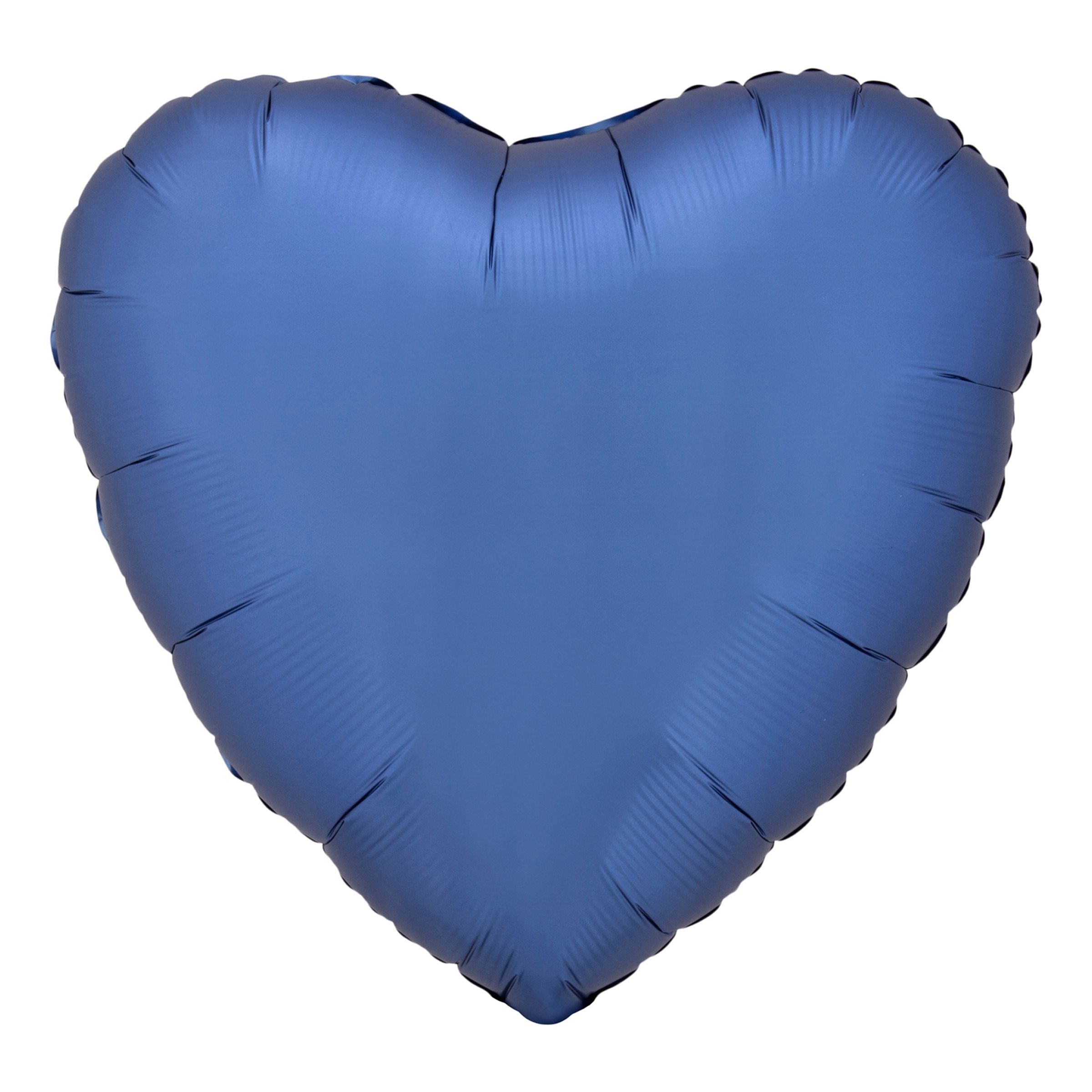 Läs mer om Folieballong Hjärta Silke Blå