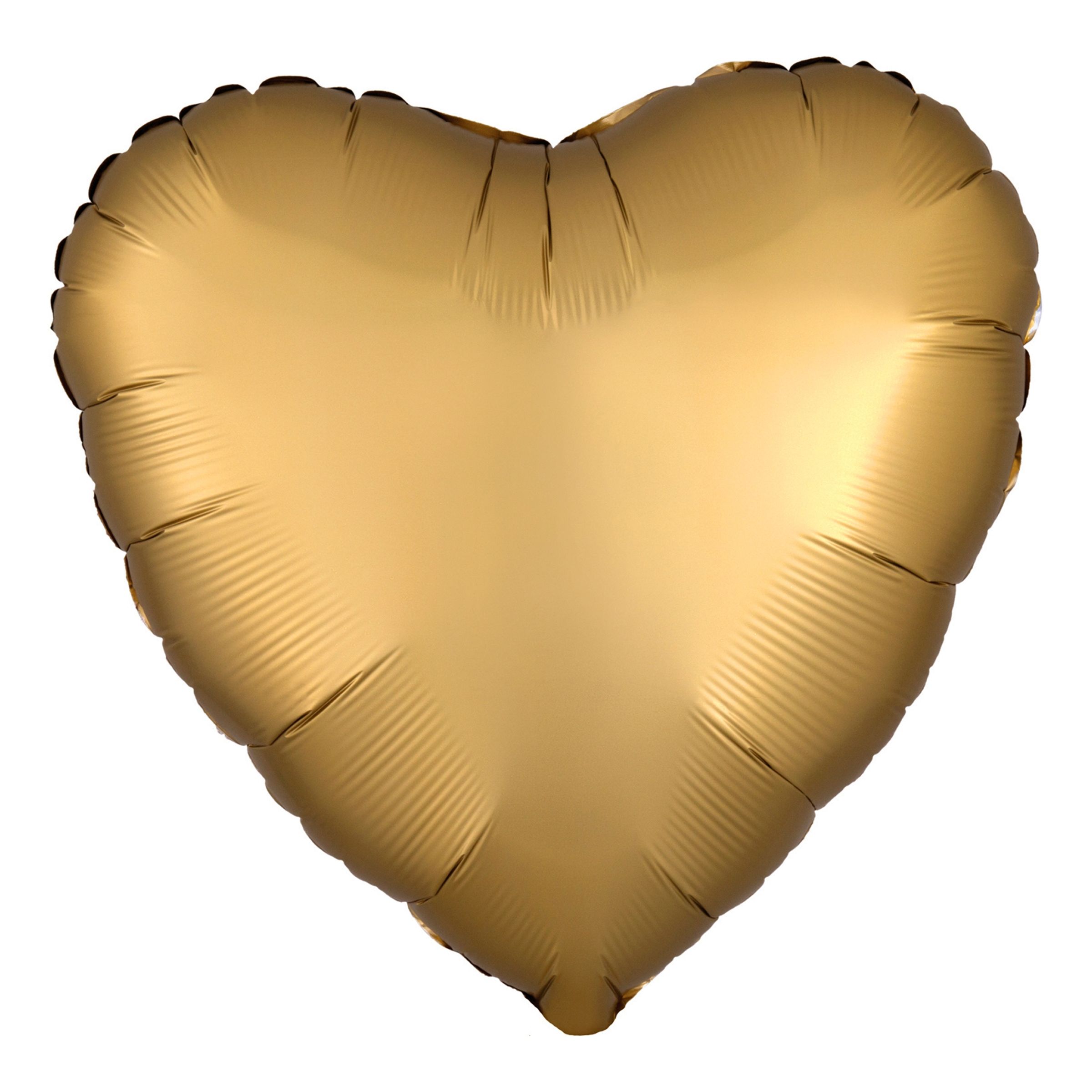 Läs mer om Folieballong Hjärta Silke Guld