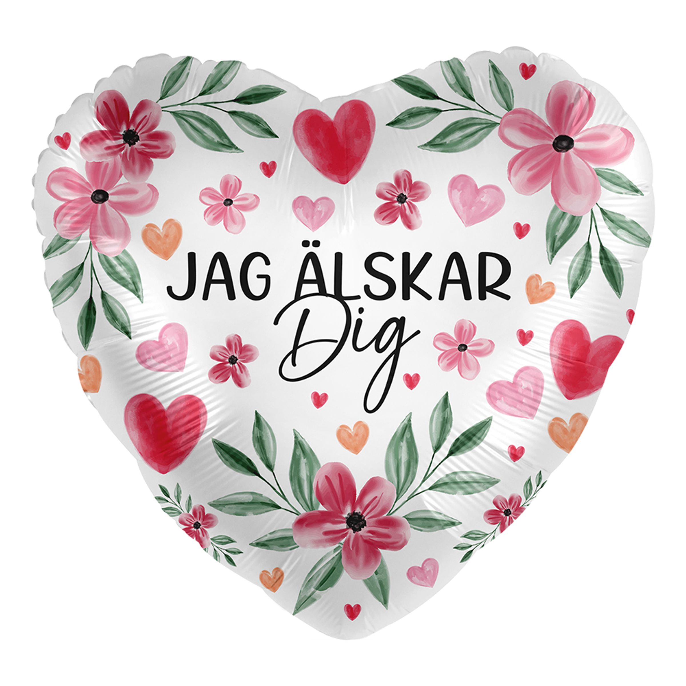 Folieballong Jag Älskar Dig Floral