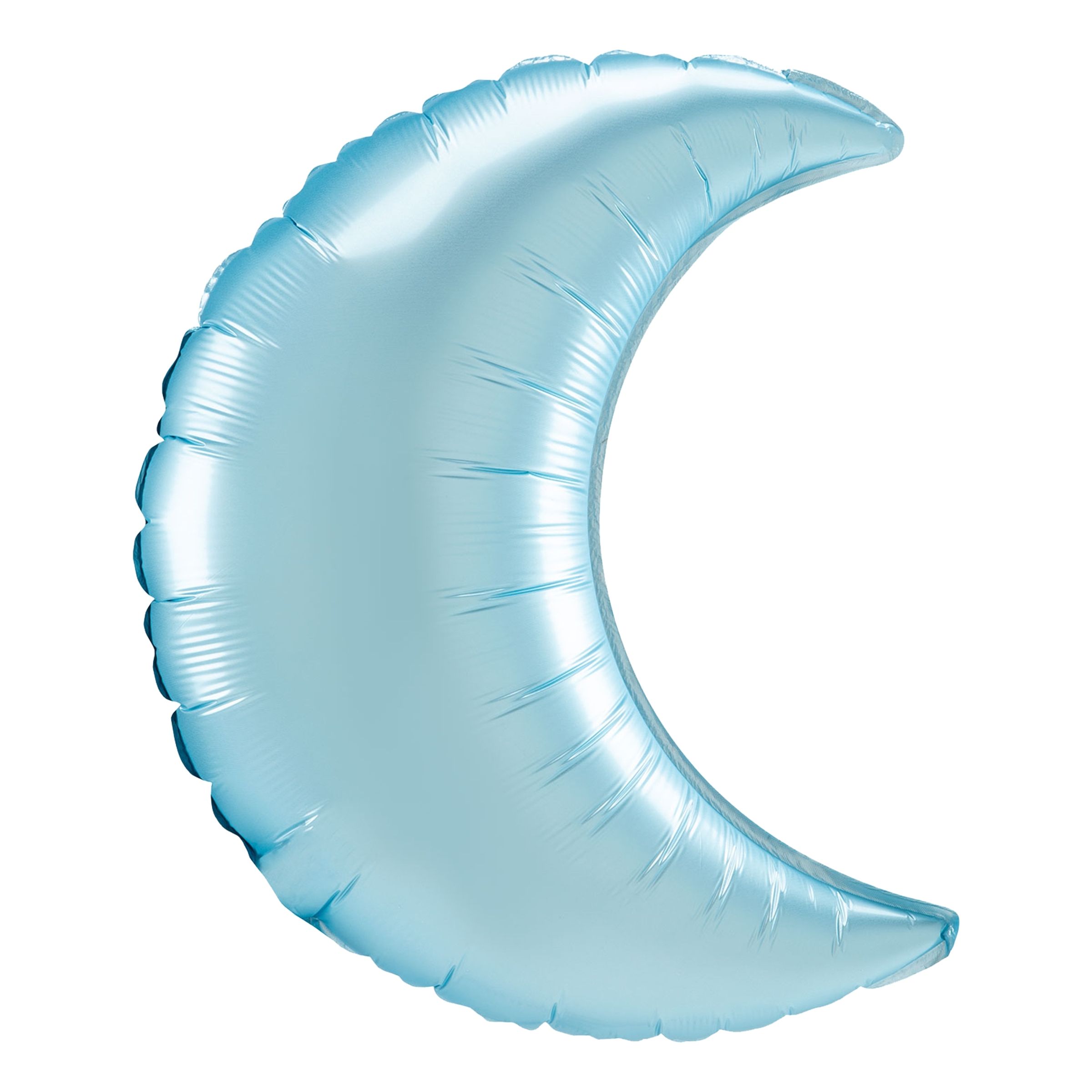 Läs mer om Folieballong Måne Satin Blå Pastell Shape - Liten