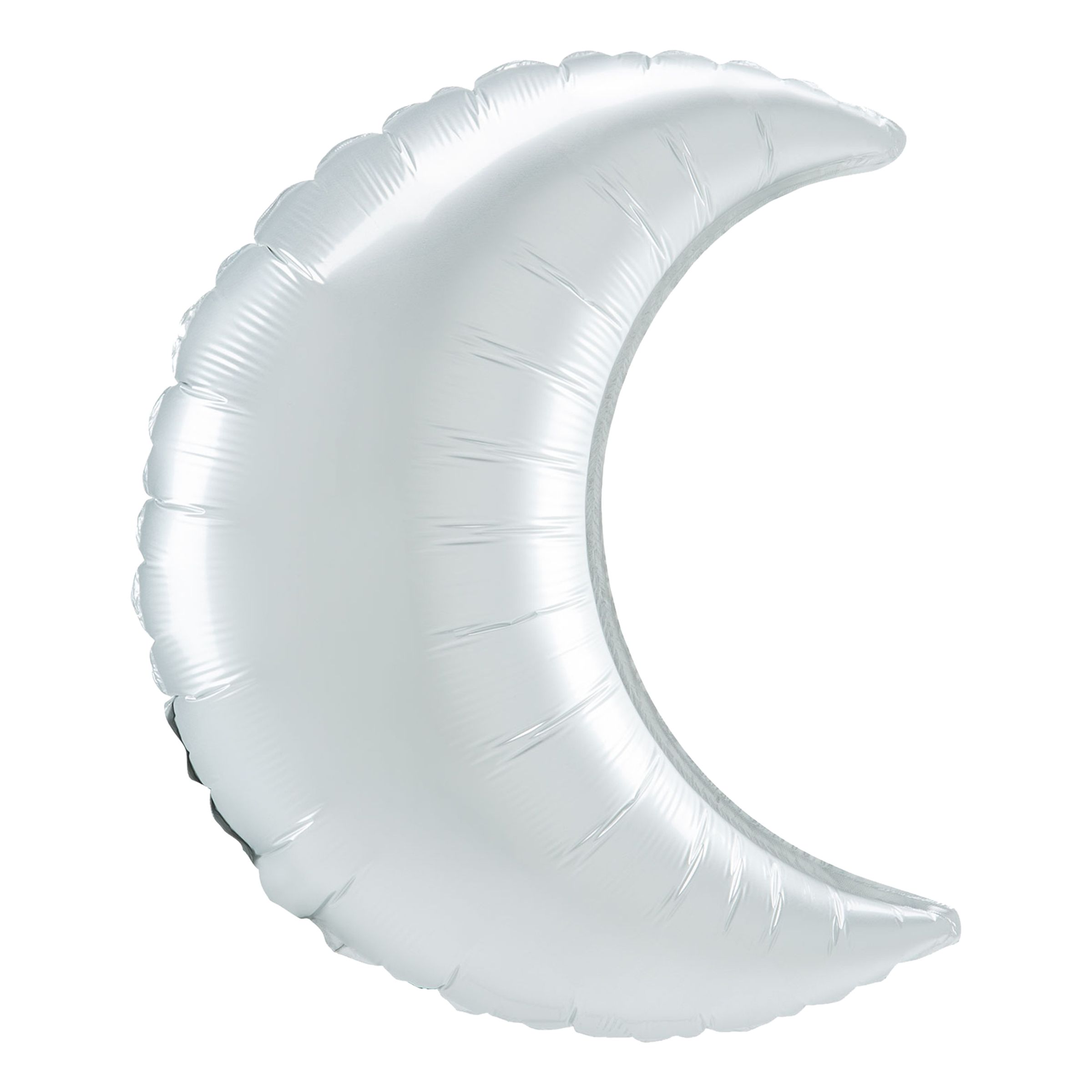 Läs mer om Folieballong Måne Satin Vit Pastell Shape - Liten
