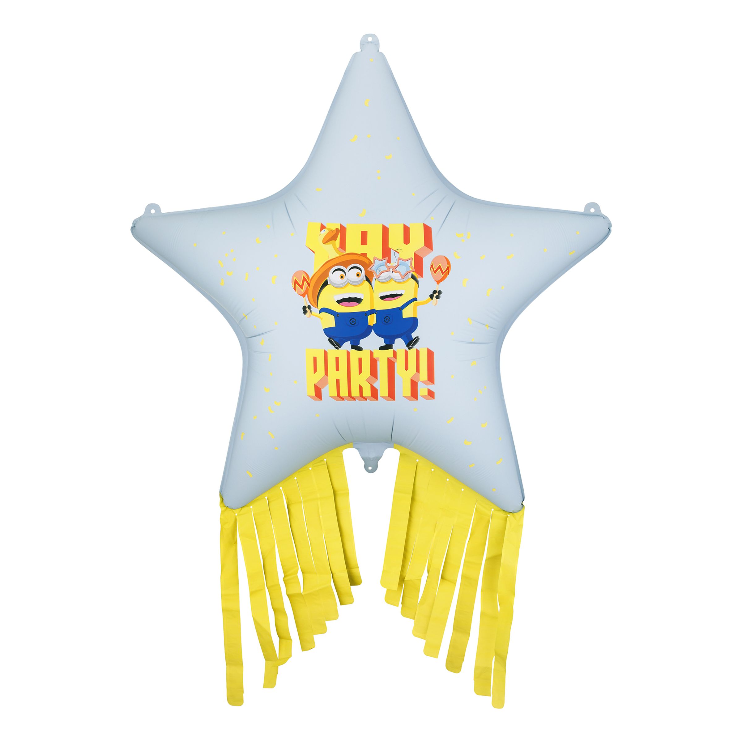 Folieballong Minions Stjärna med Tassles | Hem - Festartiklar - Ballonger - Folieballonger | Maskeradspecialisten