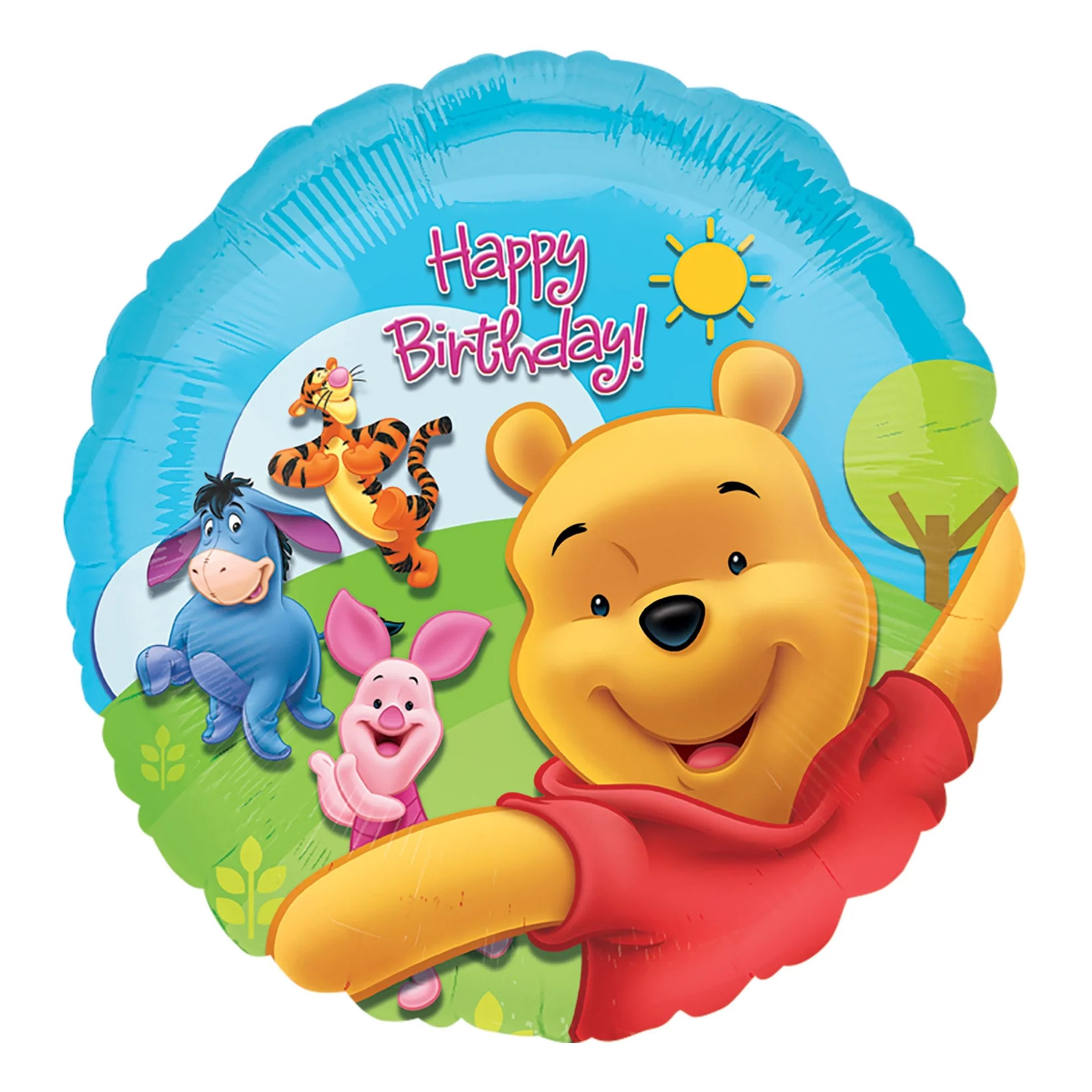 Läs mer om Folieballong Nalle Puh Happy Birthday