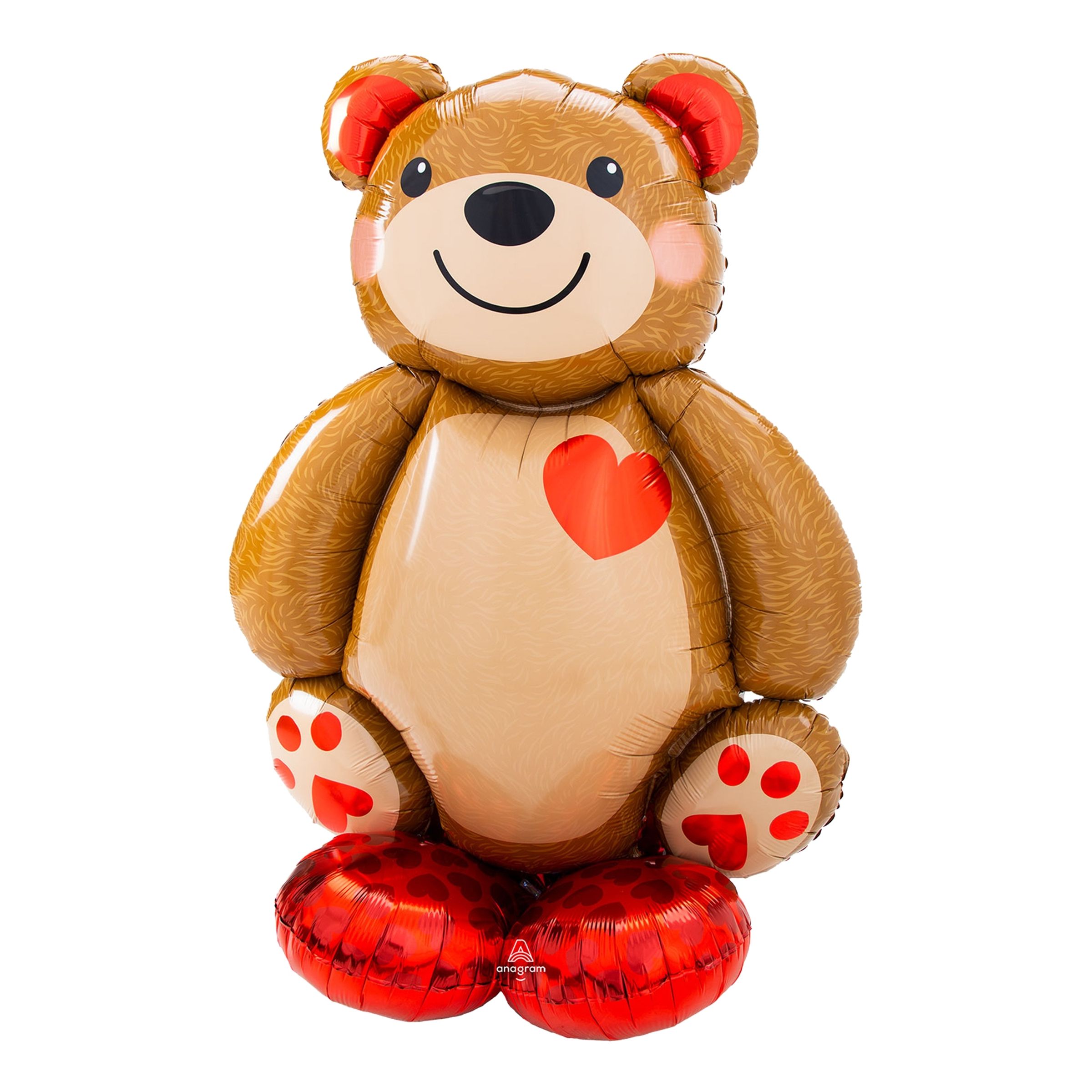 Läs mer om Folieballong Nallebjörn med Hjärta AirLoonz