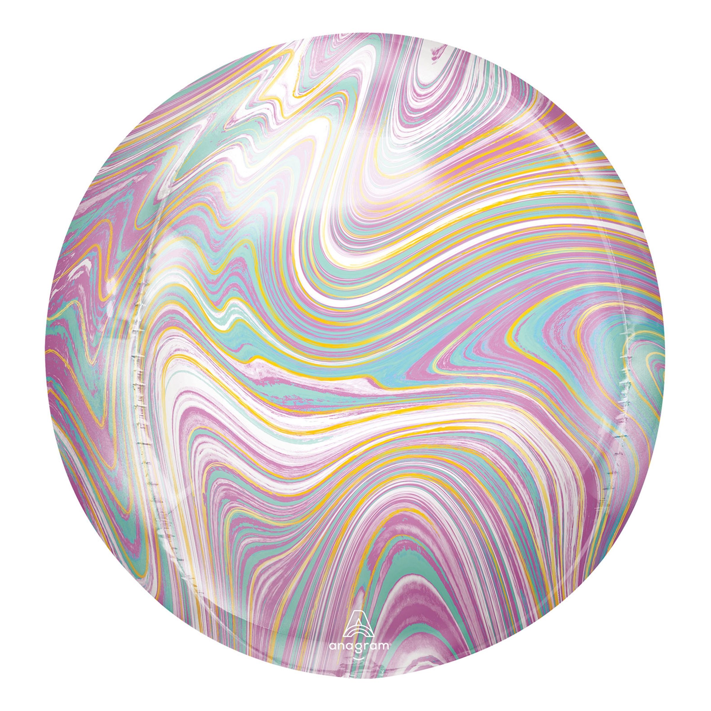 Läs mer om Folieballong Orbz Marmor Pastell