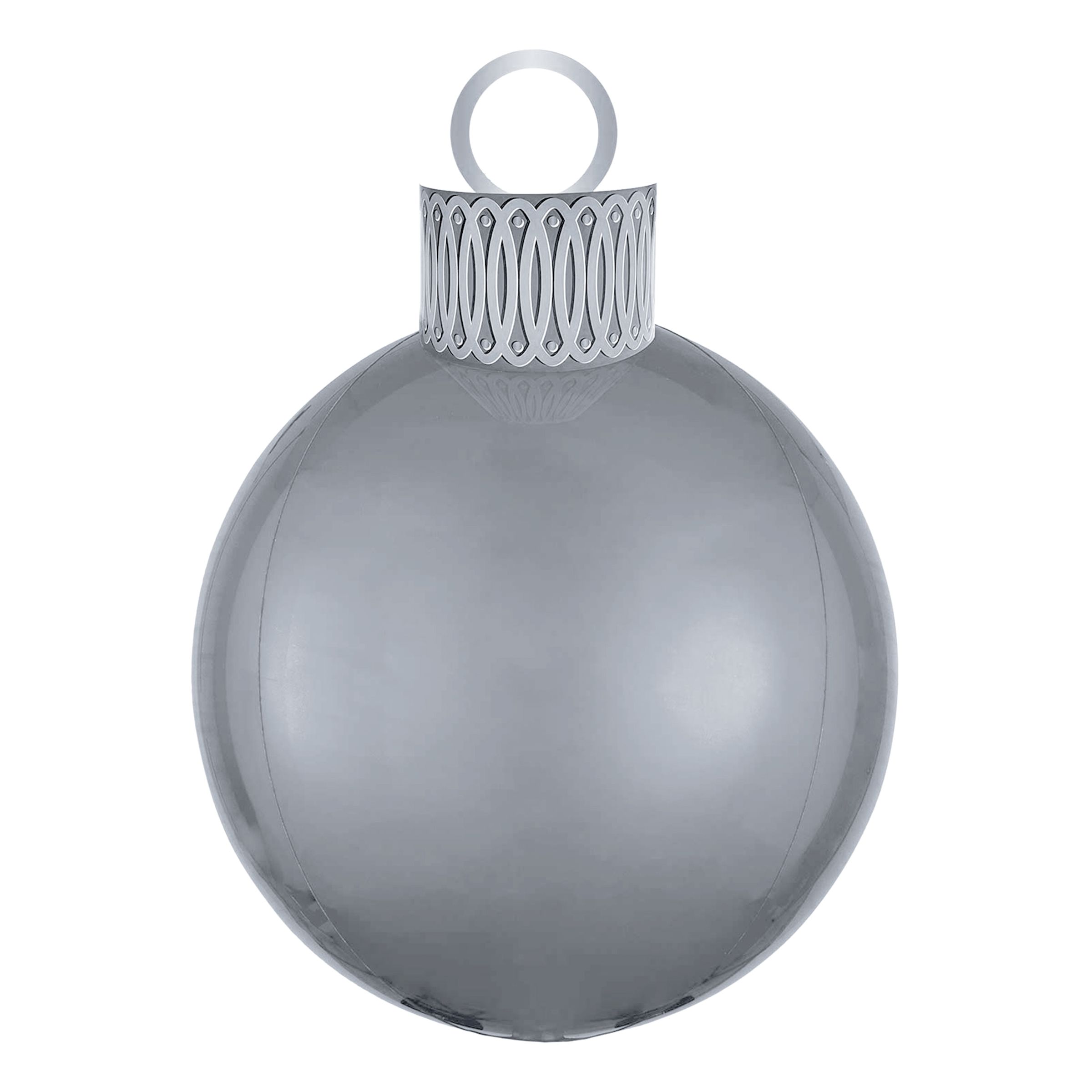 Läs mer om Folieballong Orbz XL Silver Julgranskula