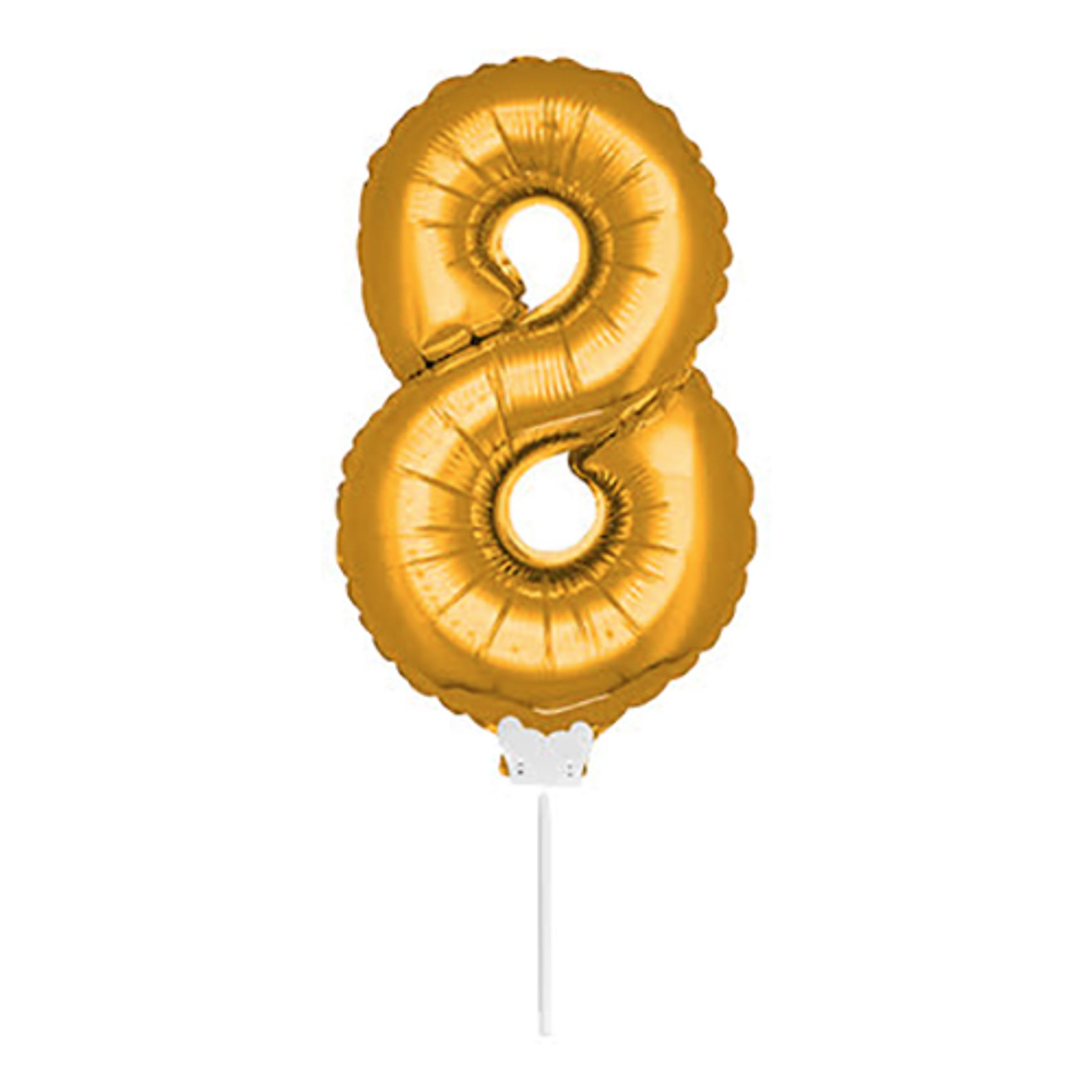 Läs mer om Folieballong på Pinne Guld - Siffra 8