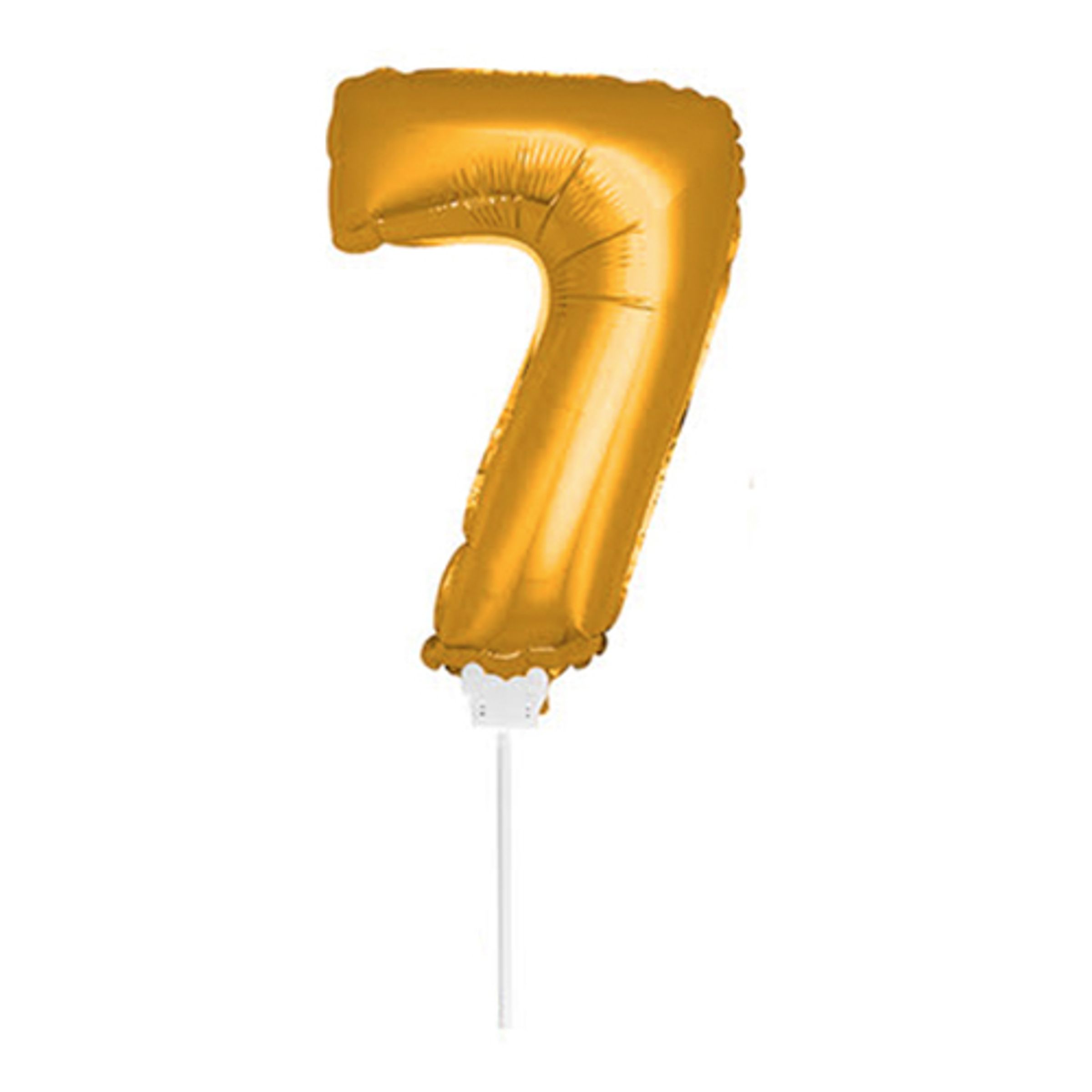 Läs mer om Folieballong på Pinne Guld - Siffra 7