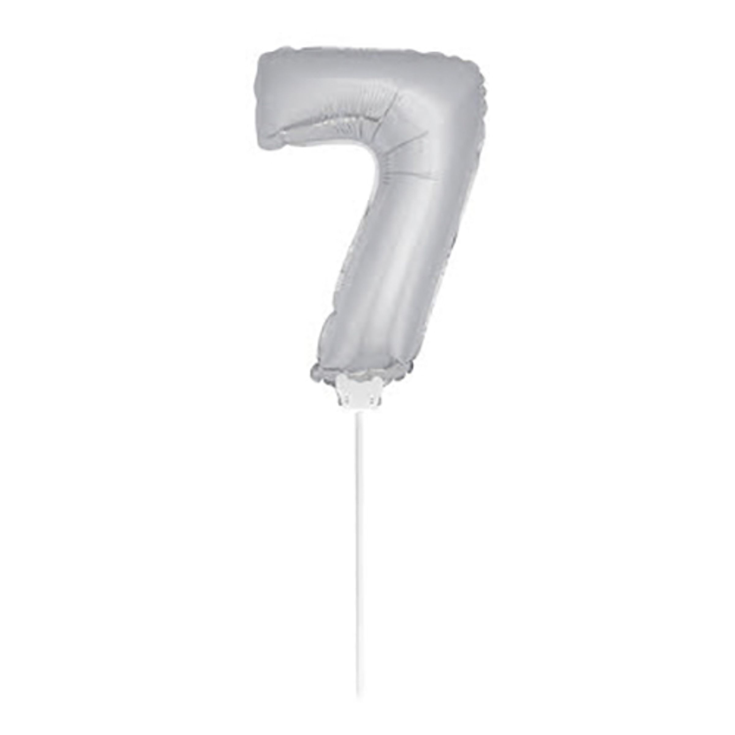 Folieballong på Pinne Silver - Siffra 7