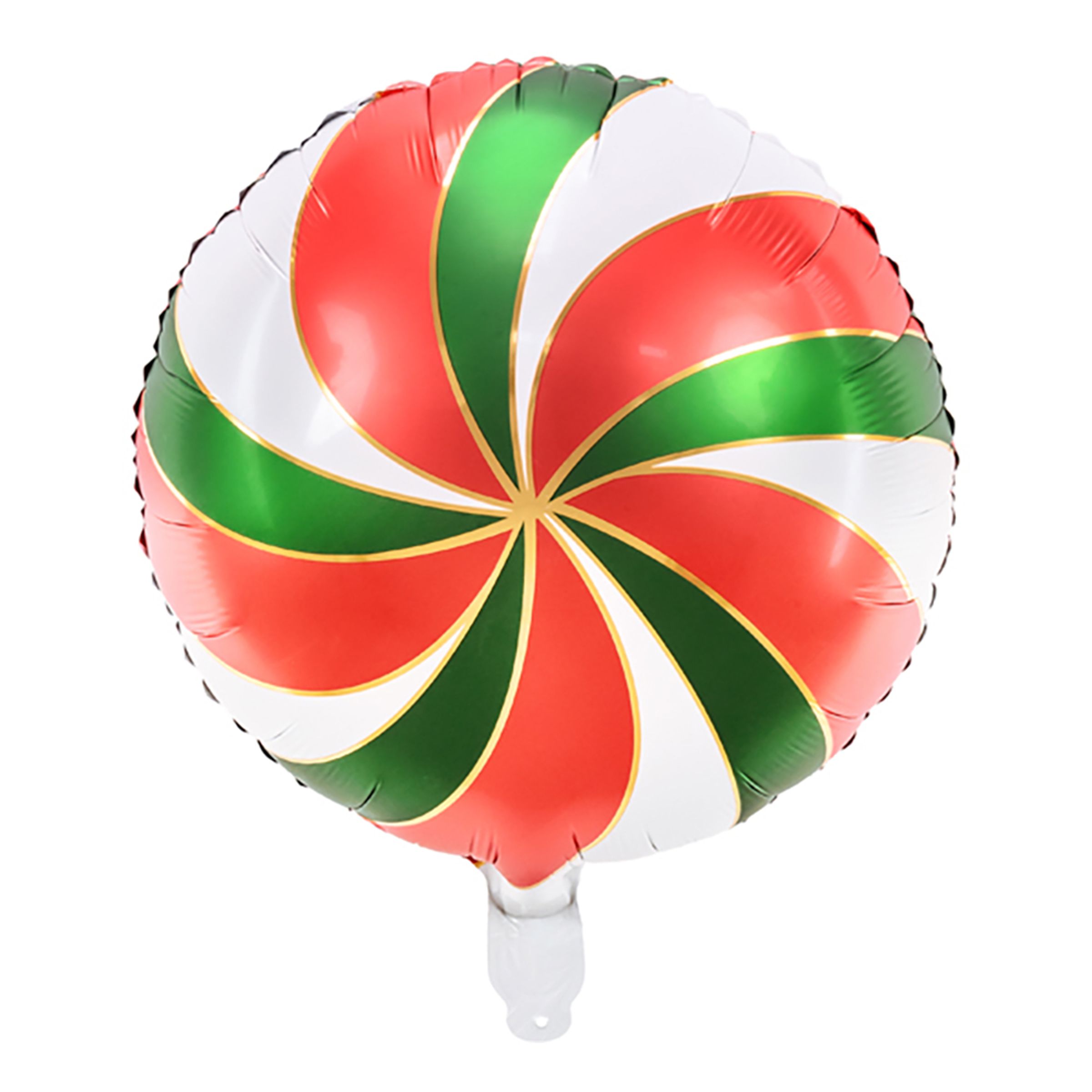 Folieballong Polkagris Grön/Röd