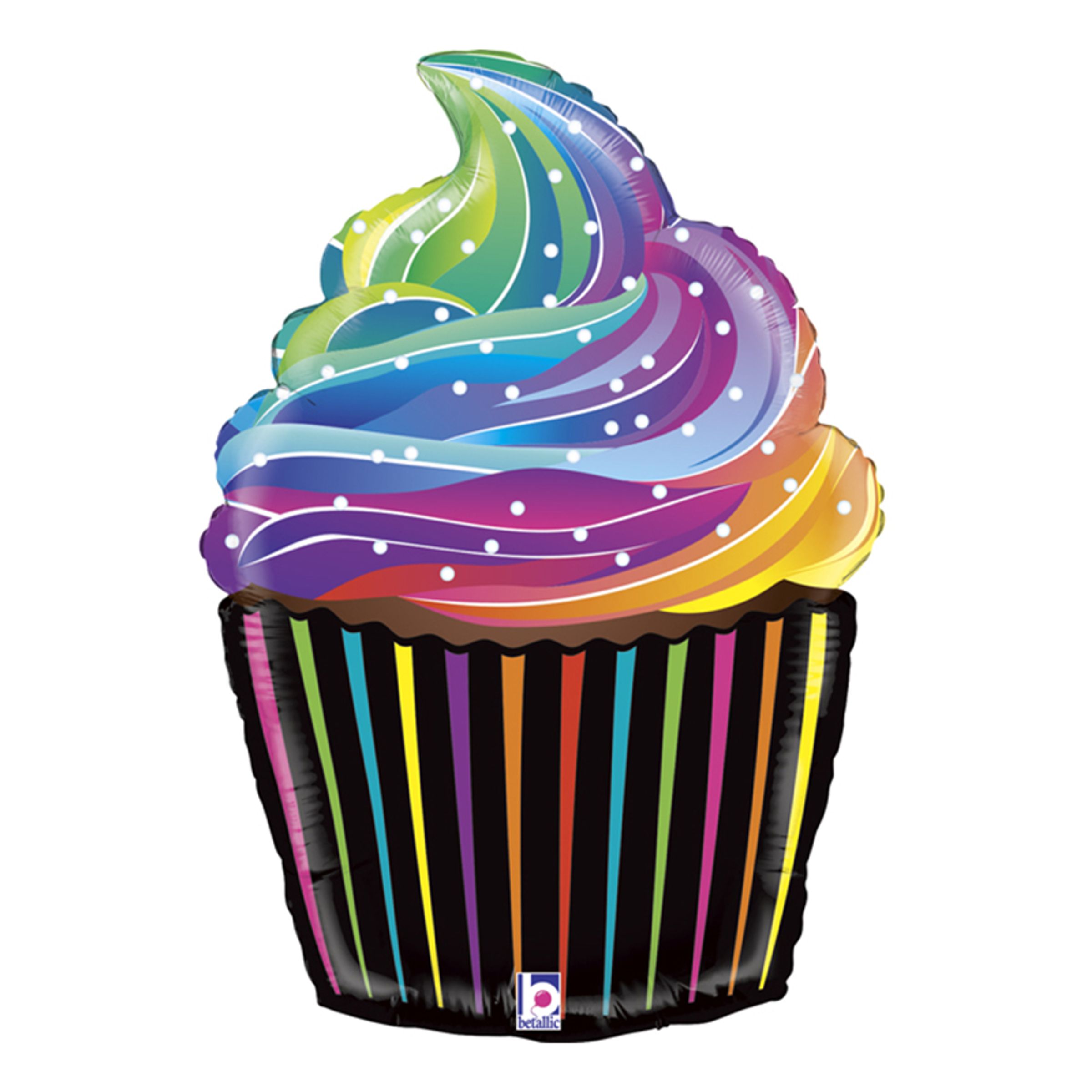 Läs mer om Folieballong Rainbow Cupcake