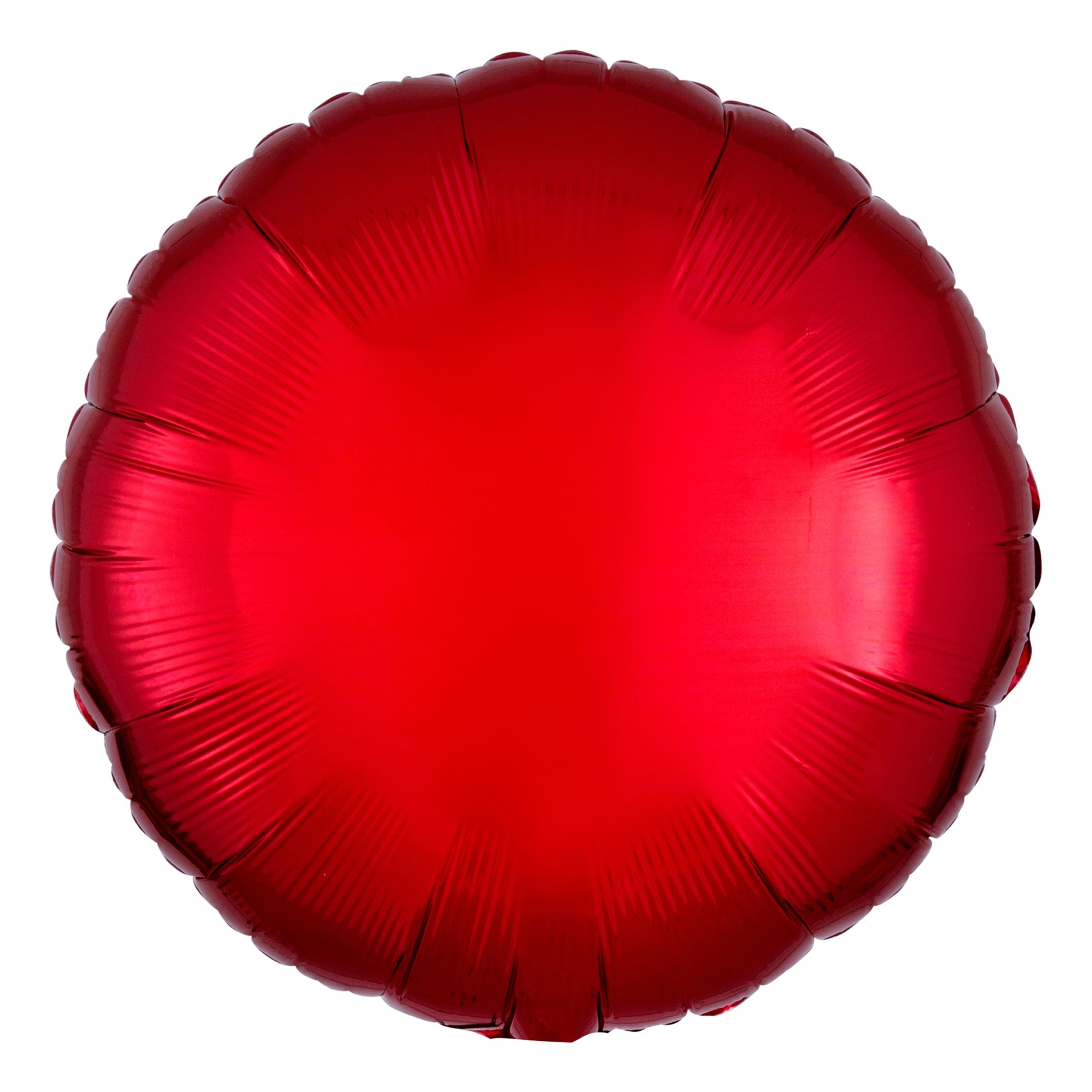 Folieballong Rund Metallic Röd | Hem//Festartiklar//Ballonger//Folieballonger | PartyOutlet