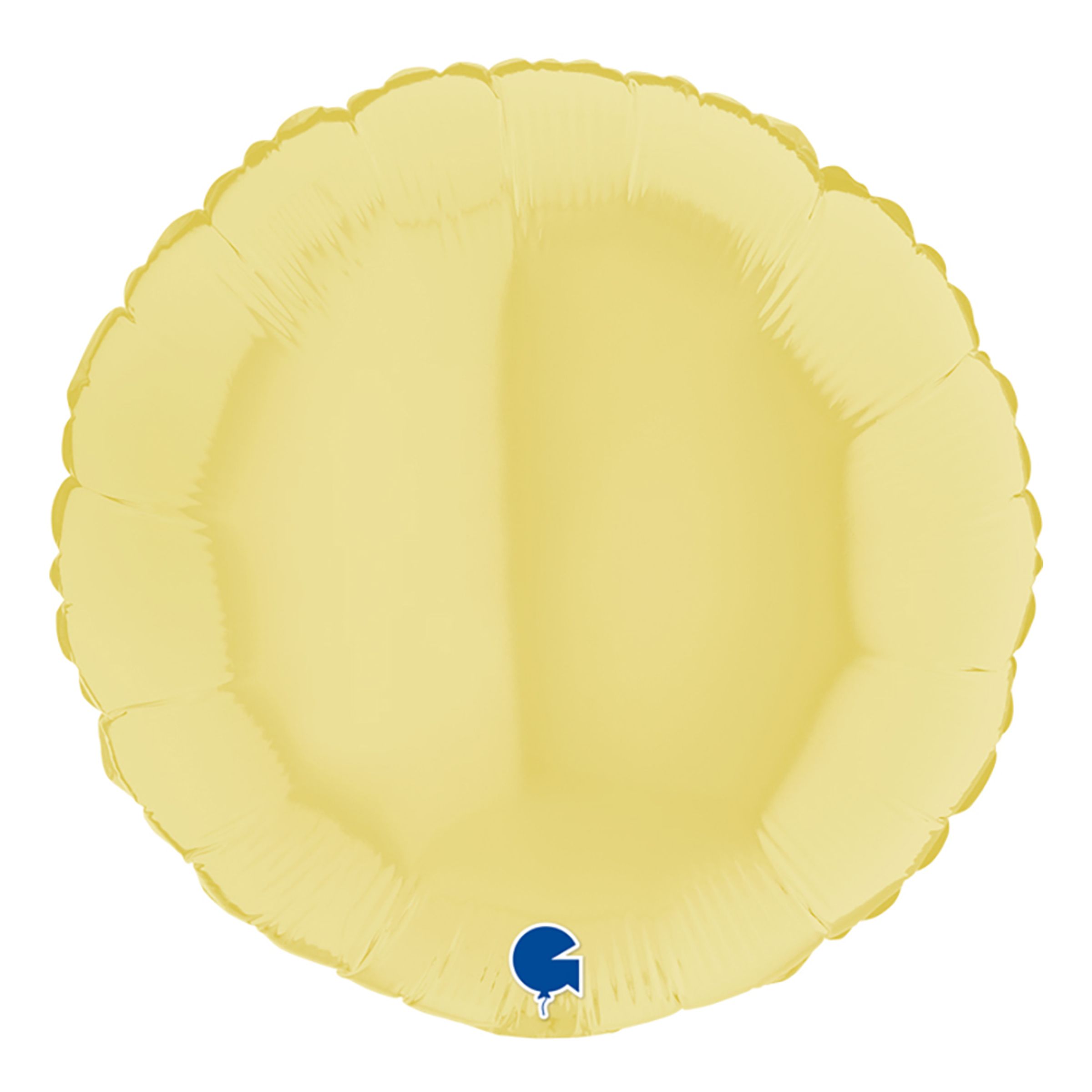 Läs mer om Folieballong Rund Pastellgul Matt - 91 cm