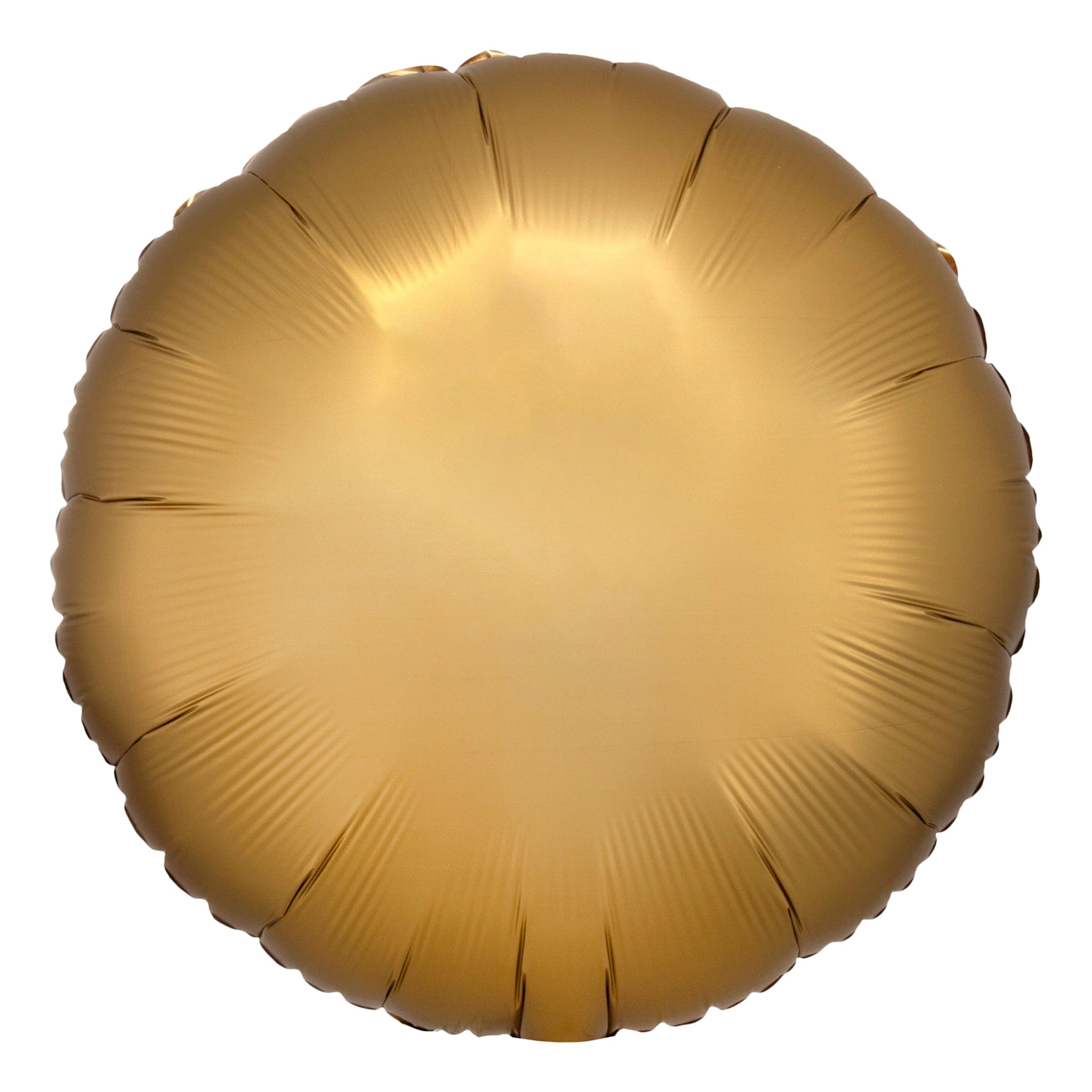 Folieballong Rund Silke Guld | Hem//Festartiklar//Ballonger//Folieballonger | PartyOutlet