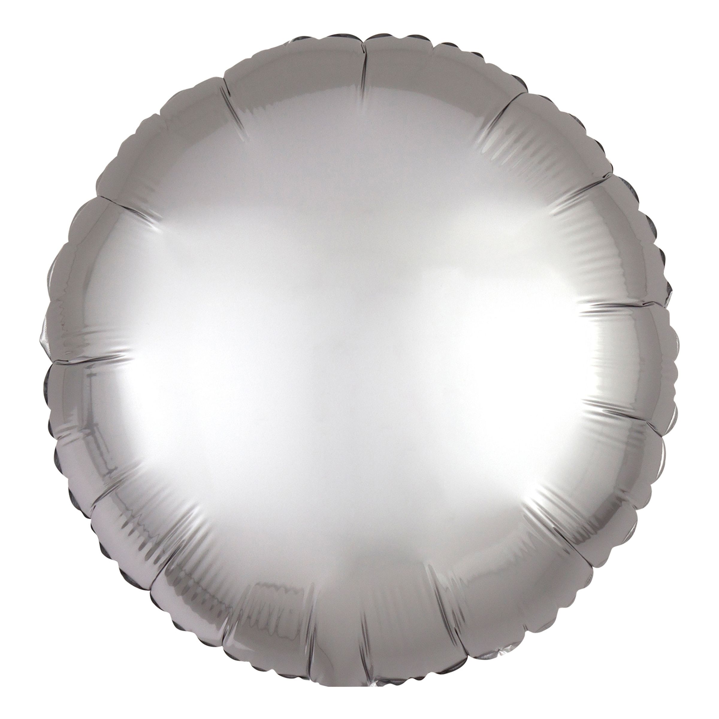 Folieballong Rund Silke Silver | Hem//Festartiklar//Ballonger//Folieballonger | PartyOutlet