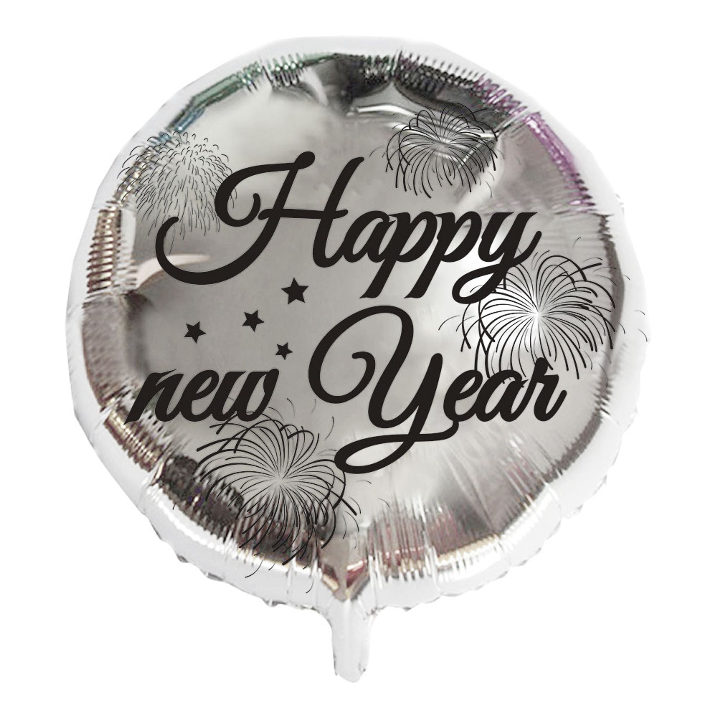 Läs mer om Folieballong Silver Happy New Year
