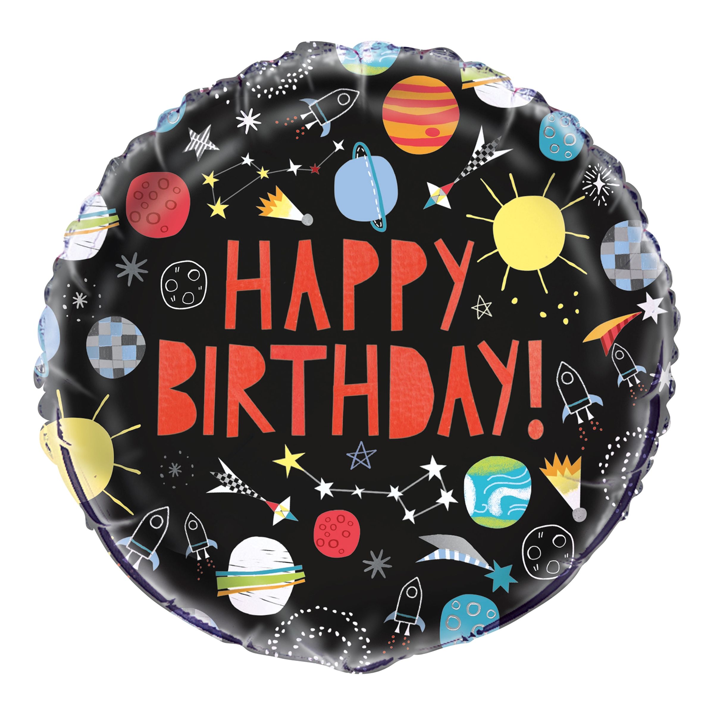 Läs mer om Folieballong Space Happy Birthday