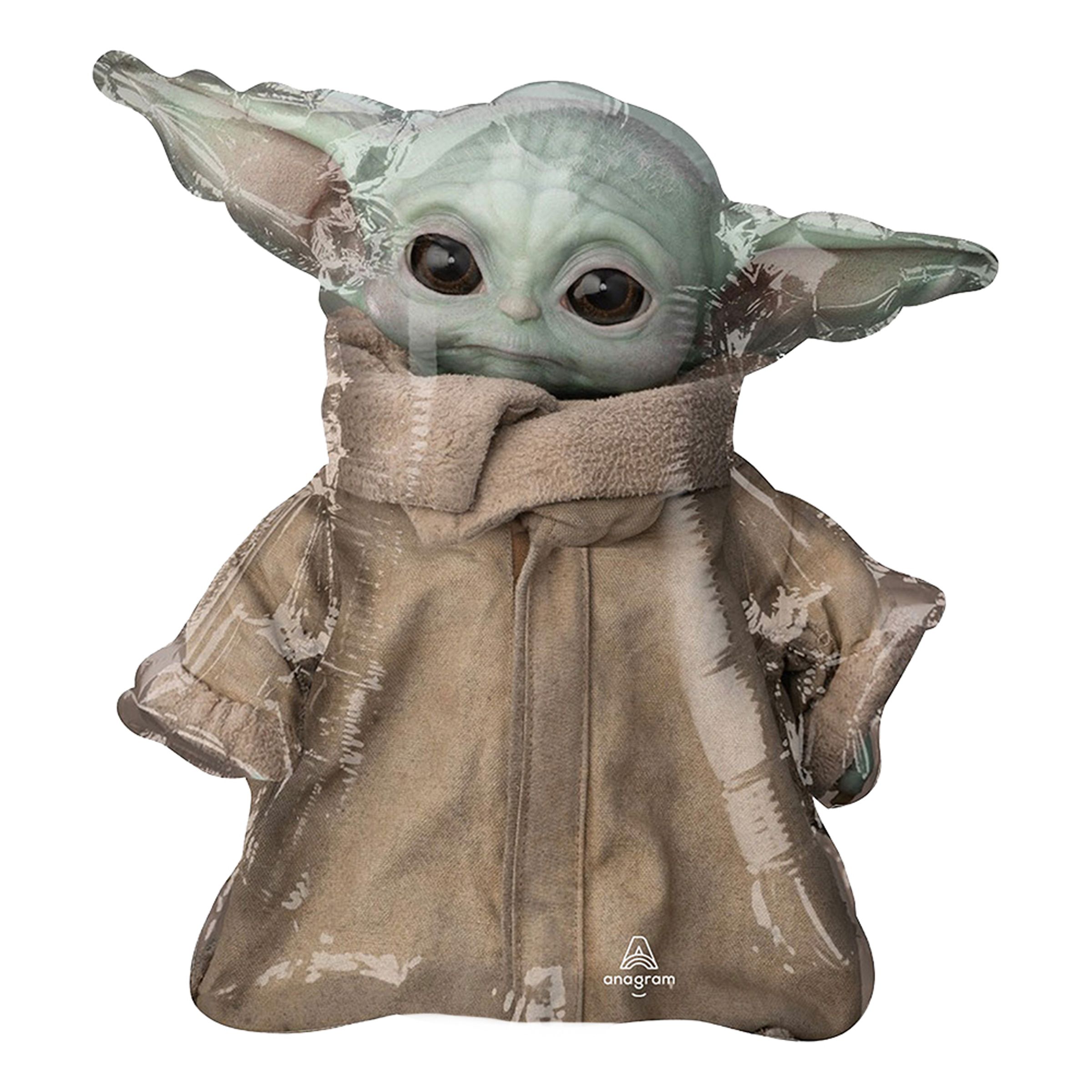 Läs mer om Folieballong Star Wars Mandalorian Yoda Child på Pinne