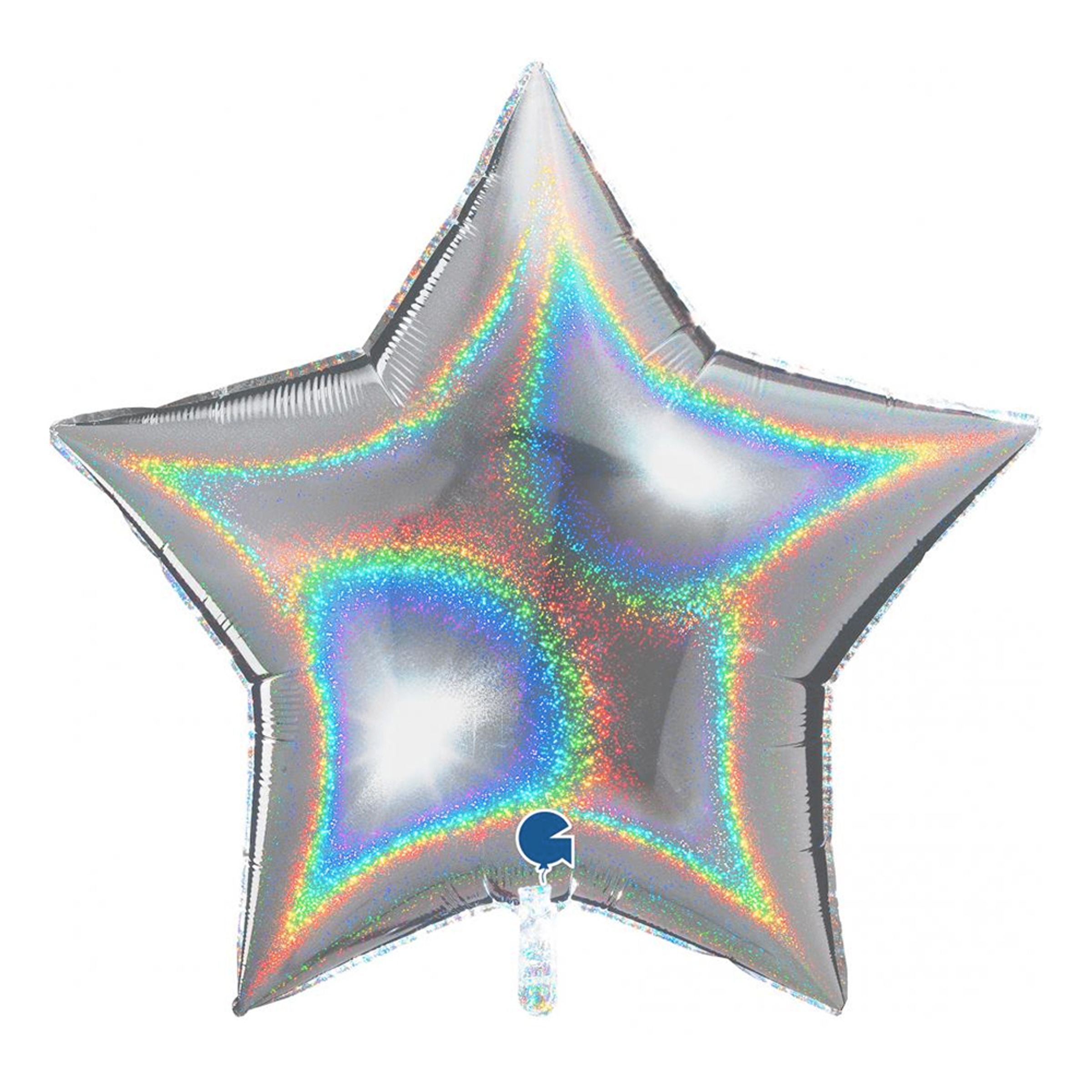 Folieballong Stjärna Glitter Silver
