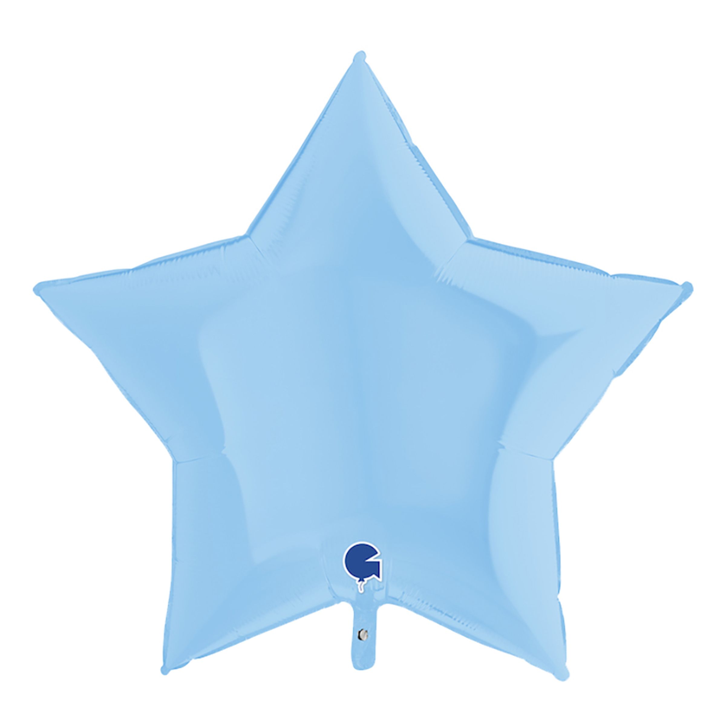 Folieballong Stjärna Pastellblå Matt - 91 cm