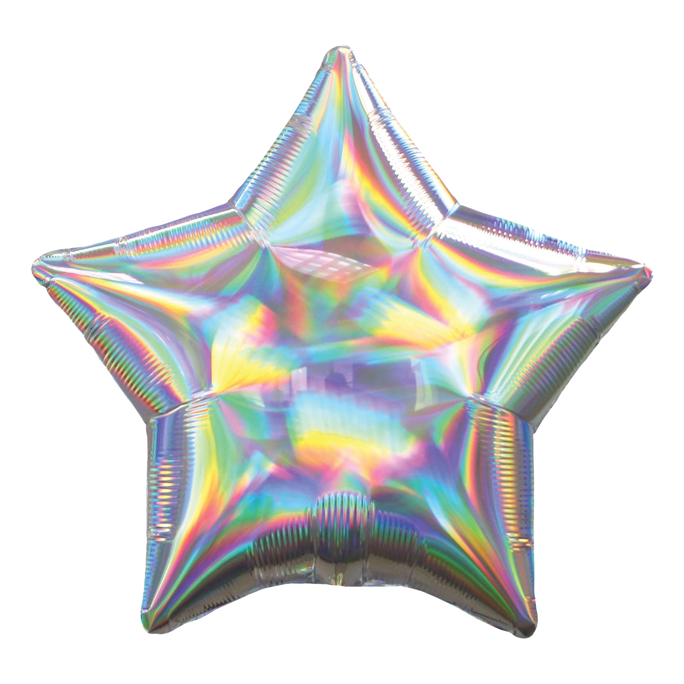 Läs mer om Folieballong Stjärna Silver Färgskimrande Holografisk