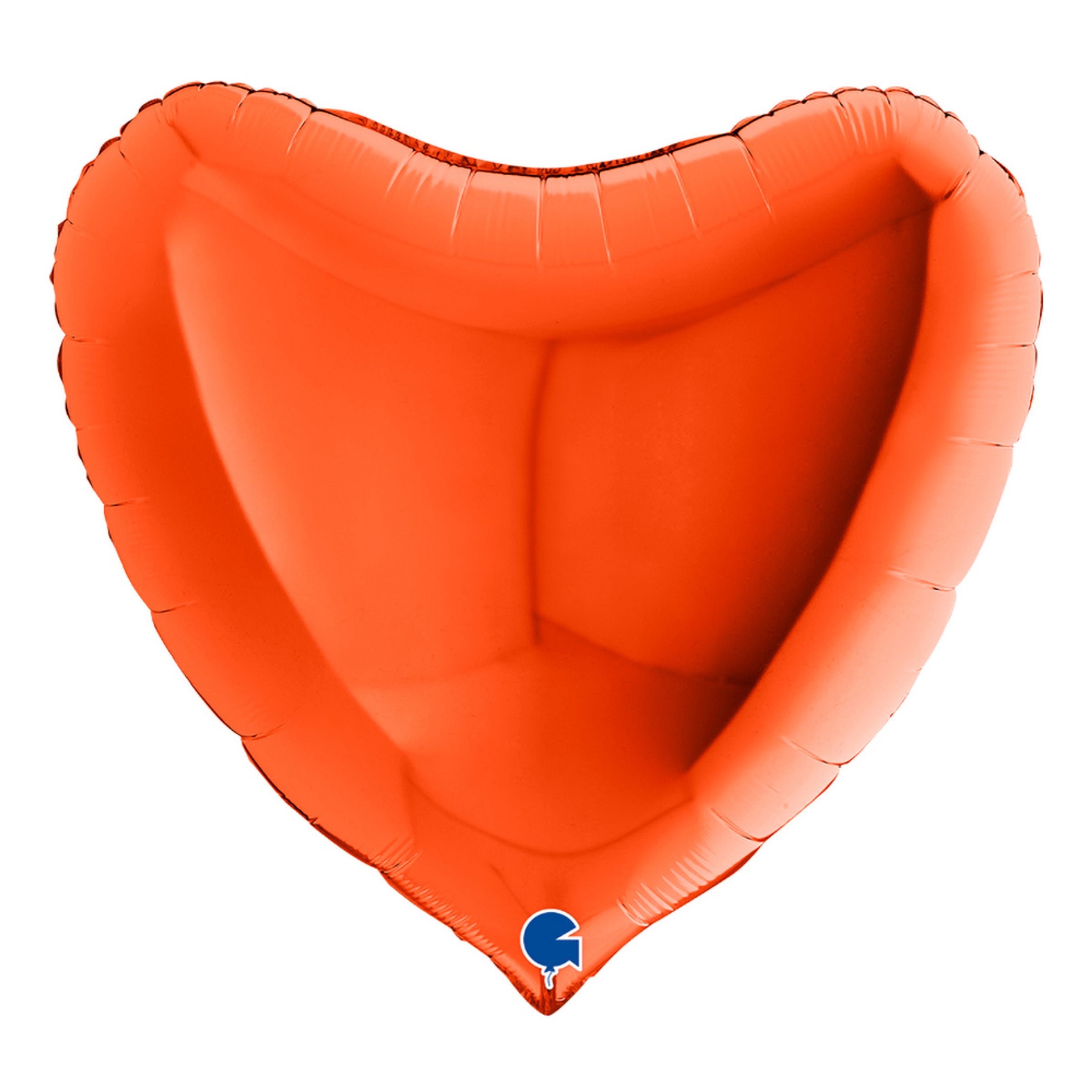 Folieballong Stort Hjärta Orange