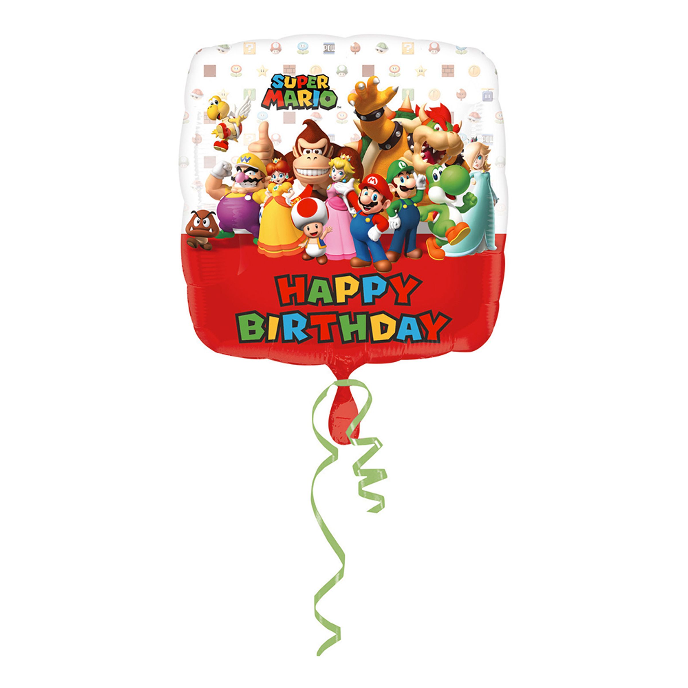 Folieballong Super Mario Happy Birthday