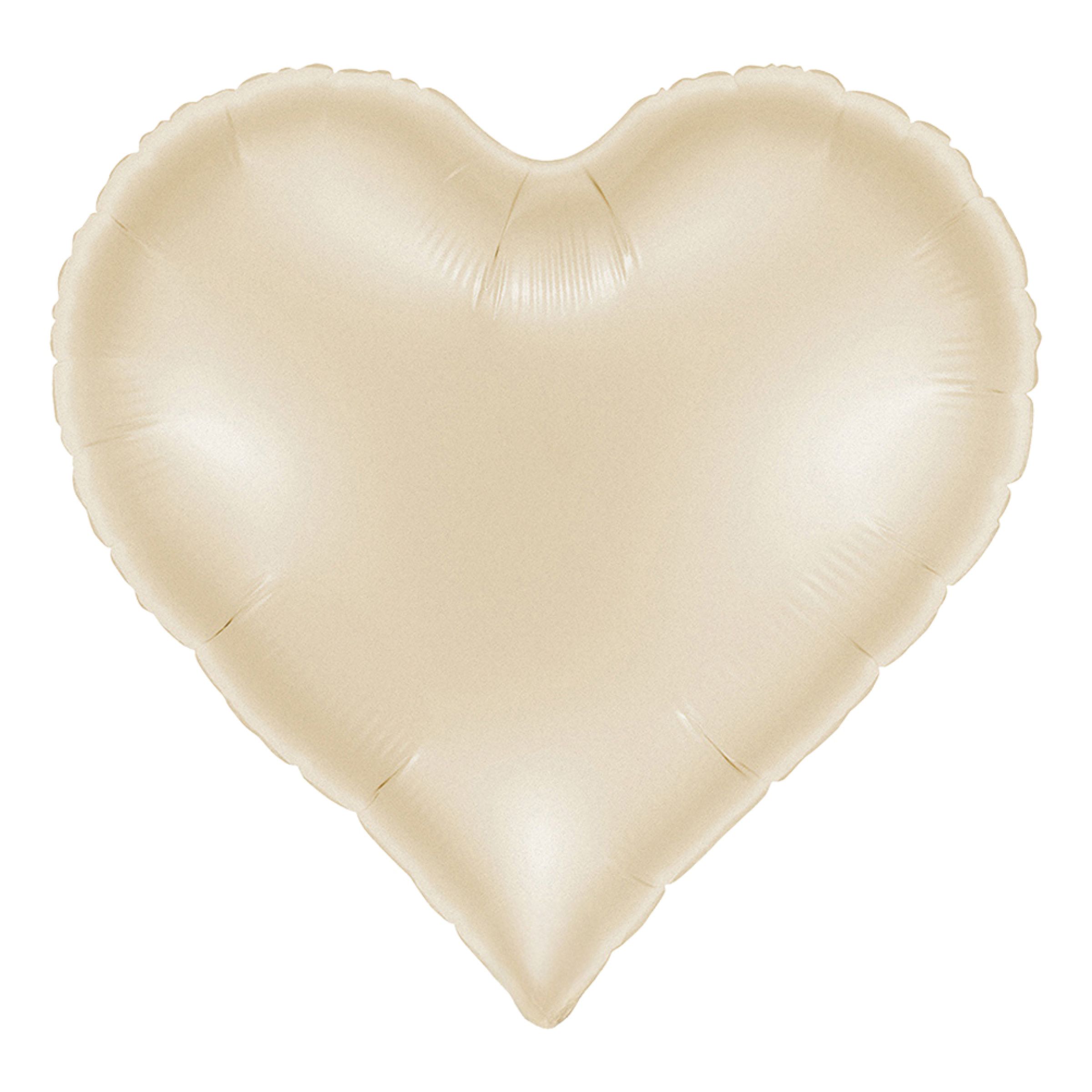 Folieballong Sweetie Heart Satin Cream | Hem - Teman - Färger - Beige | Pryloteket