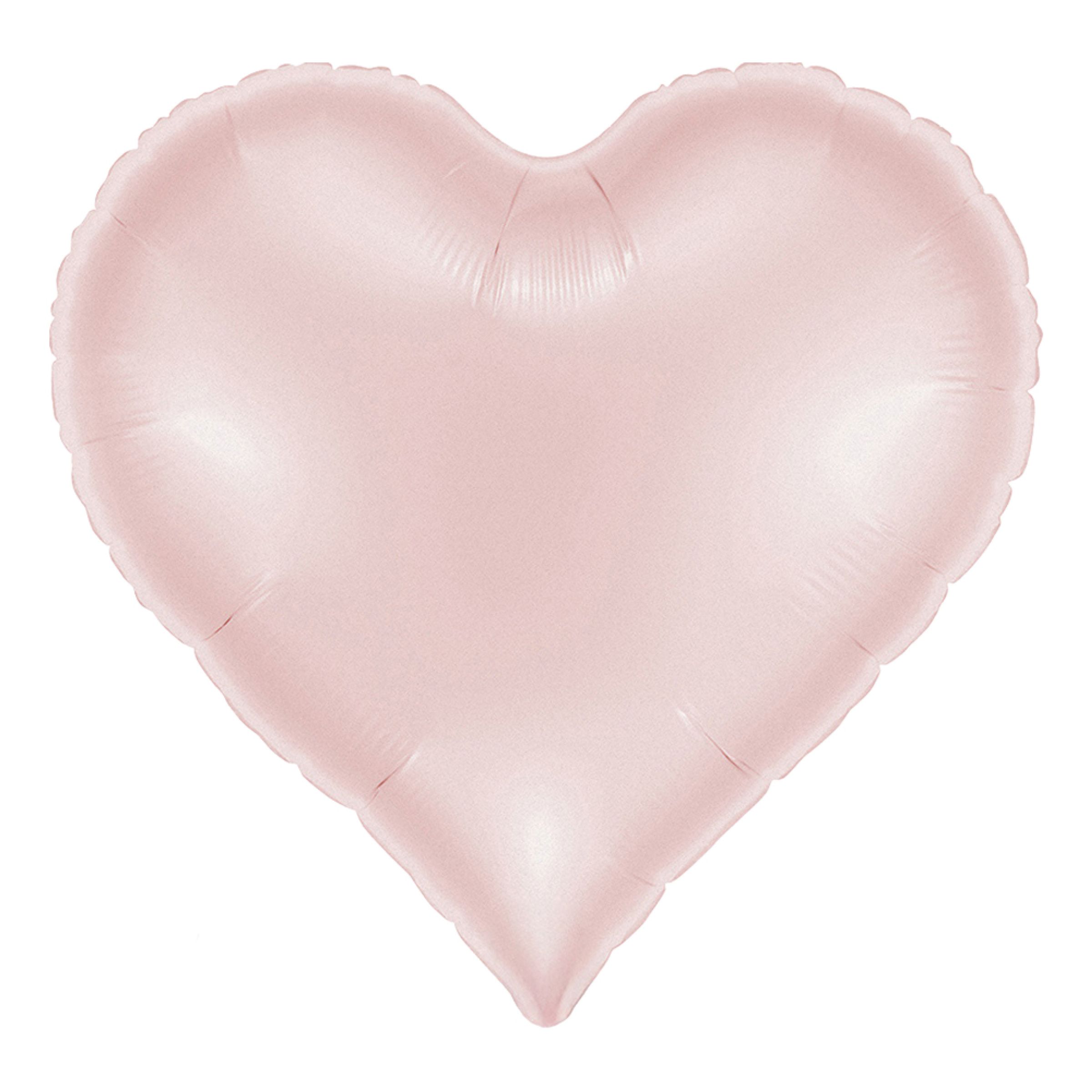 Folieballong Sweetie Heart Satin Pastellrosa | Hem - Festartiklar - Ballonger - Folieballonger | Pryloteket