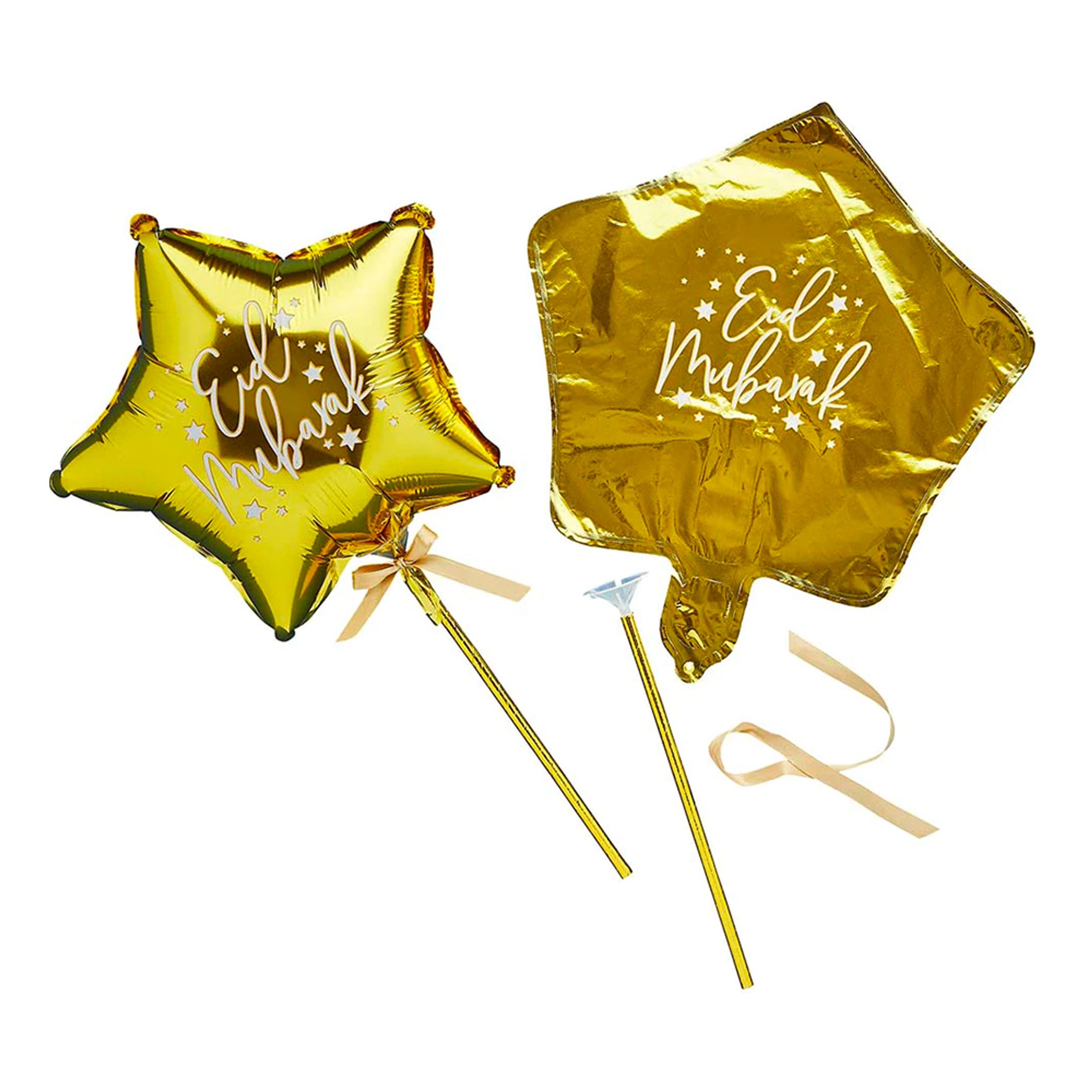 Folieballonger Eid Mubarak På Pinne