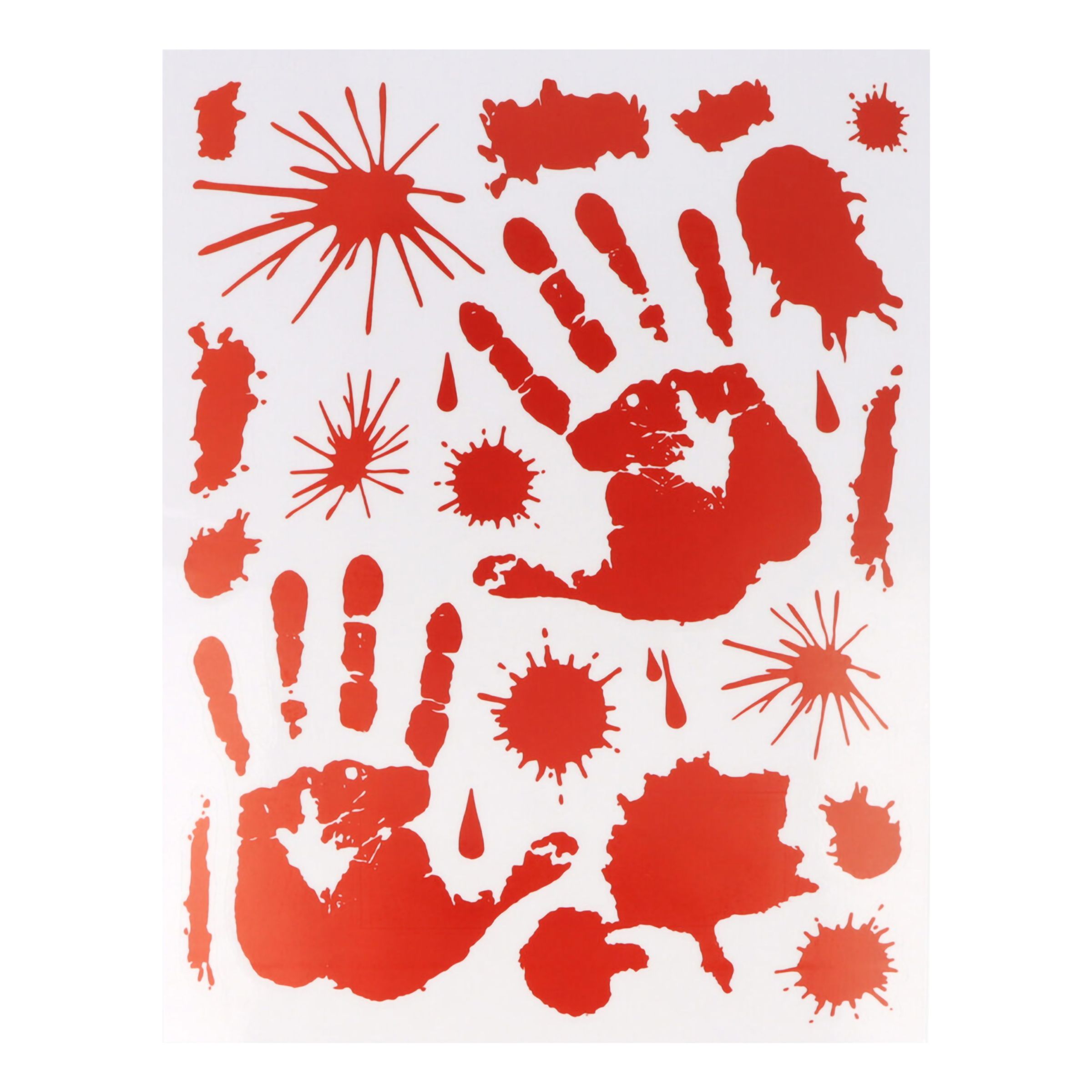 Fönsterstickers Blodiga Händer | Hem - Teman - Färger - Röd | Party Outlet