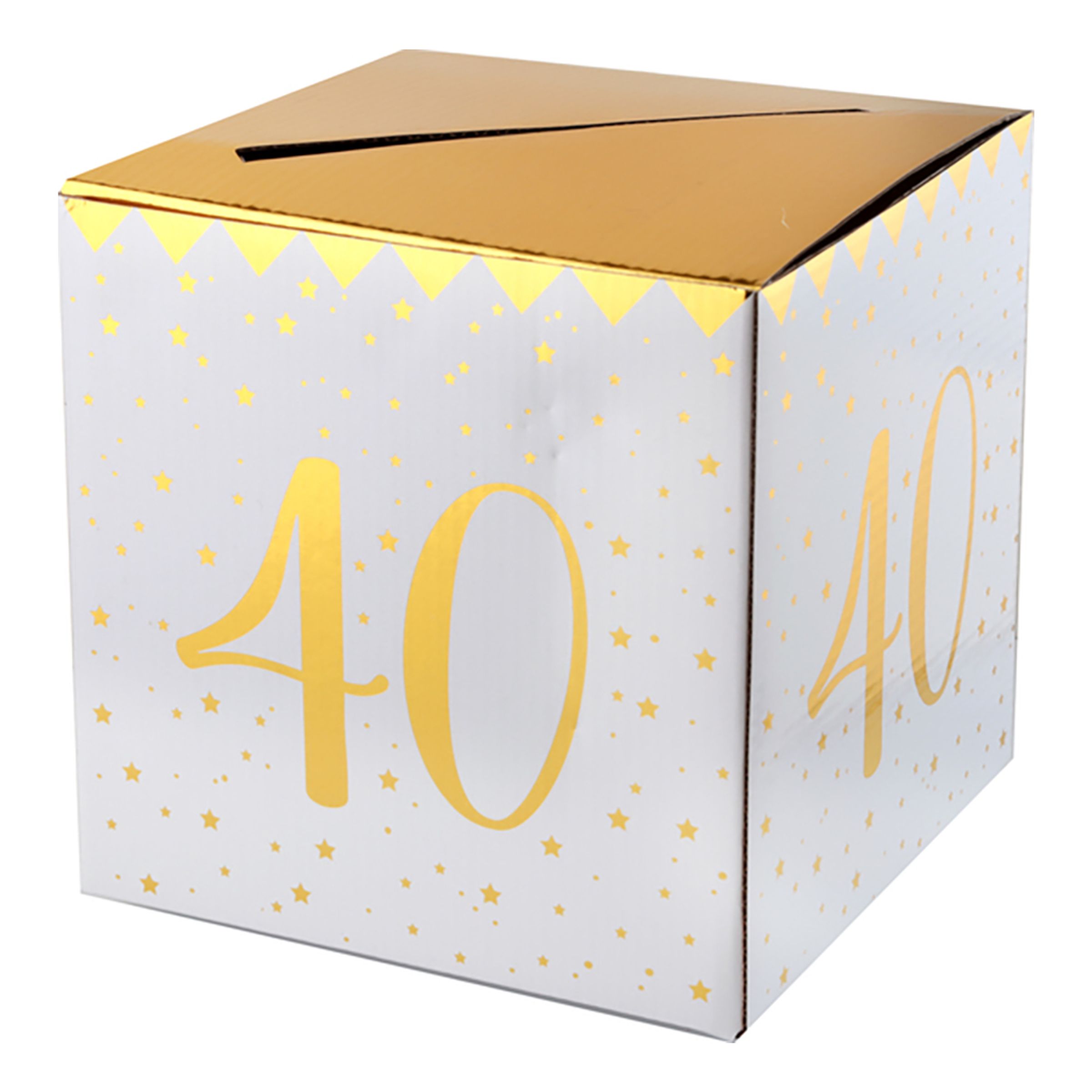 Läs mer om Presentbox Siffra med sedelfack Guld - Siffra 40