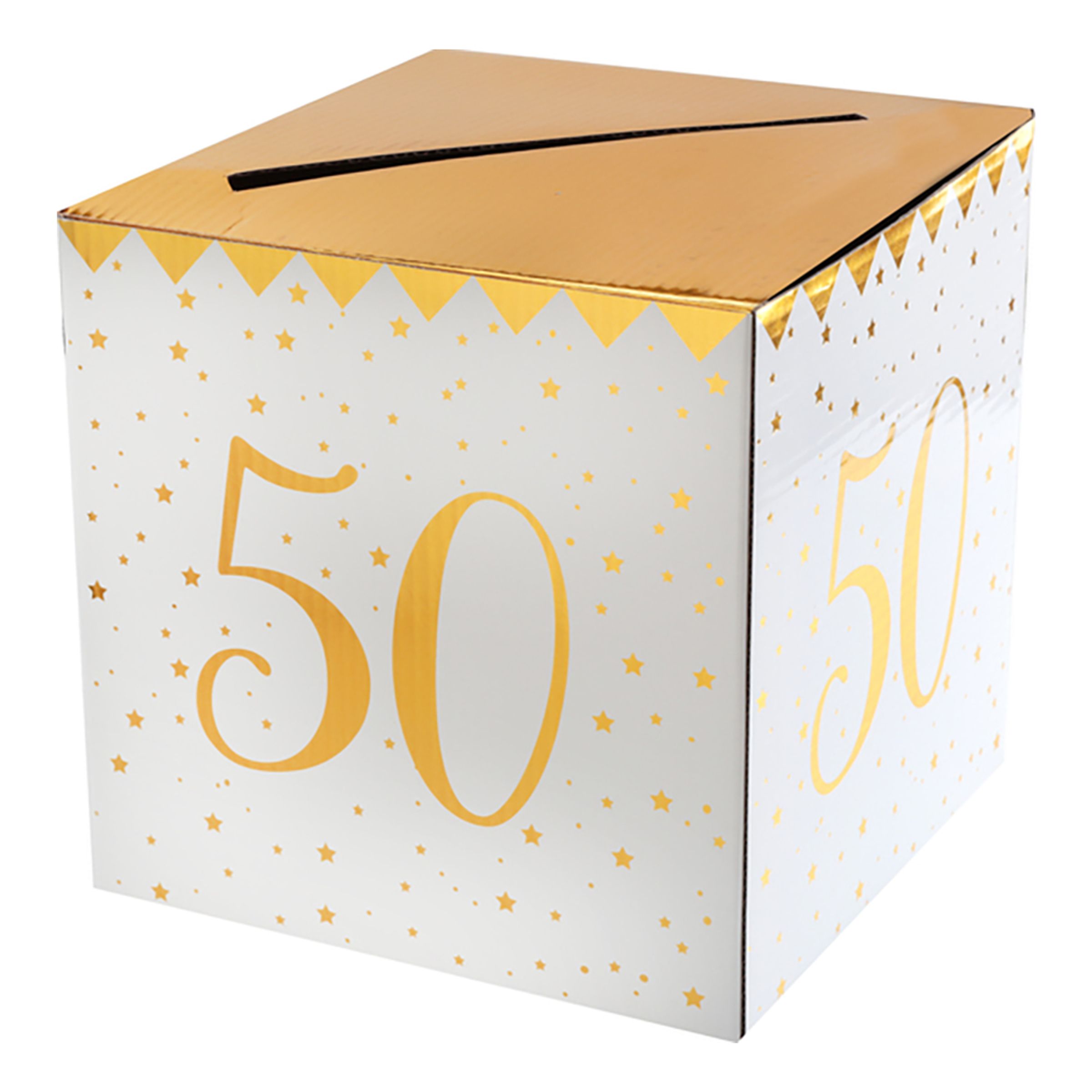 Läs mer om Presentbox Siffra med sedelfack Guld - Siffra 50