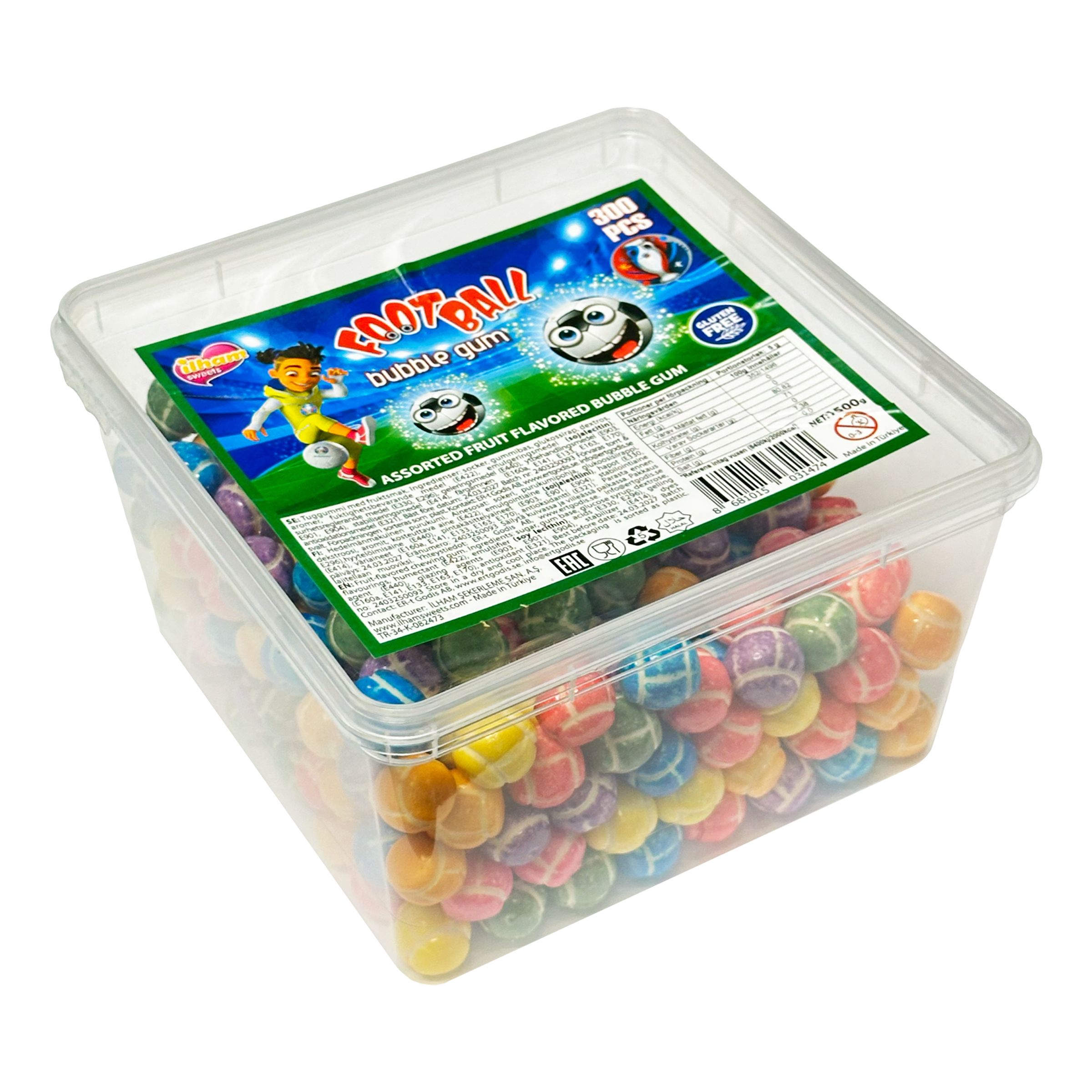 Fotball Bubblegum Storpack - 1,5 kg | Hem - Godis & Läsk - Godis - Tuggummi och Pastiller | Party Outlet