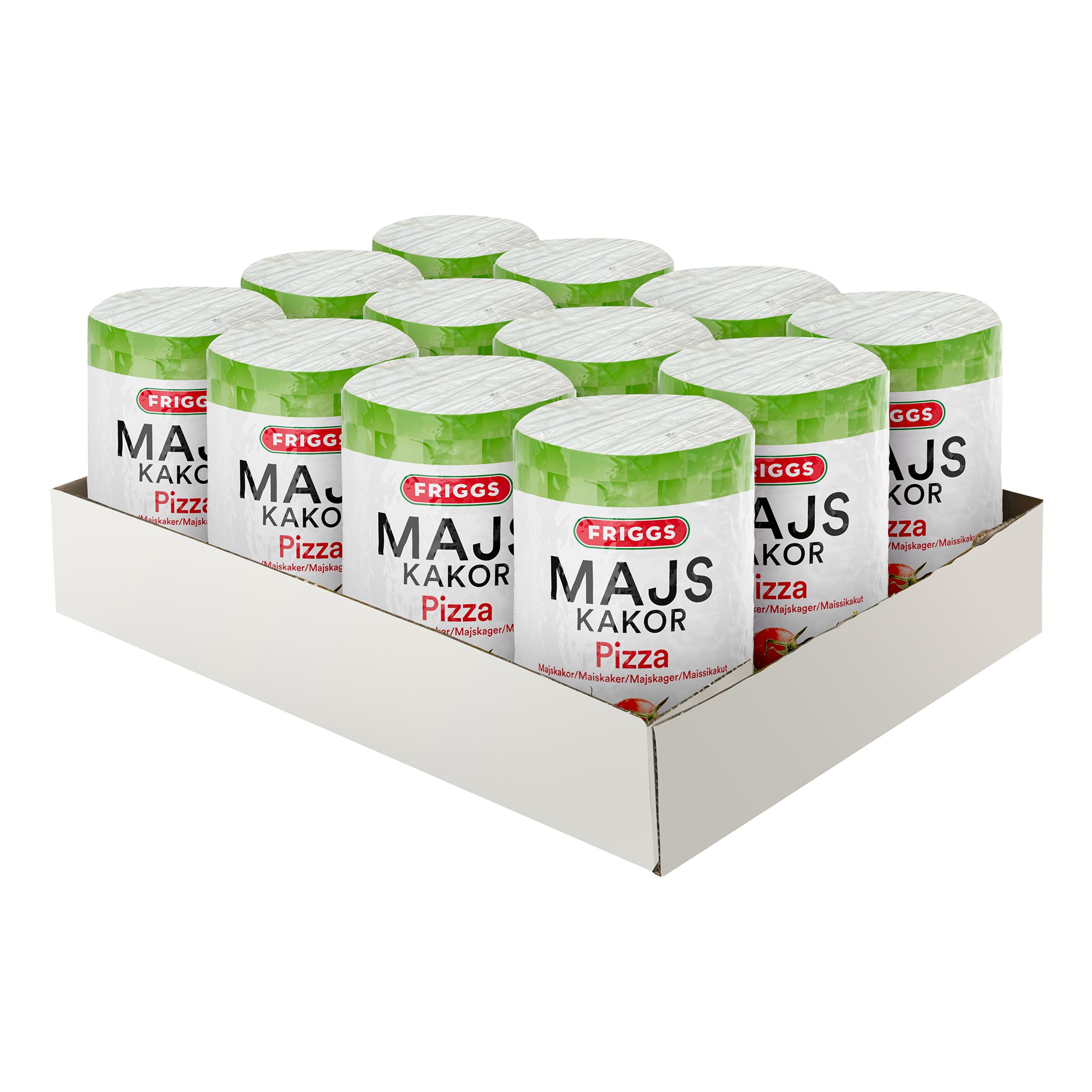 Friggs Majskakor Pizza Storpack - 12 x 125 g | Hem - Godis & Läsk - Skafferi - Mellanmål & Snacks | Maskeradspecialisten
