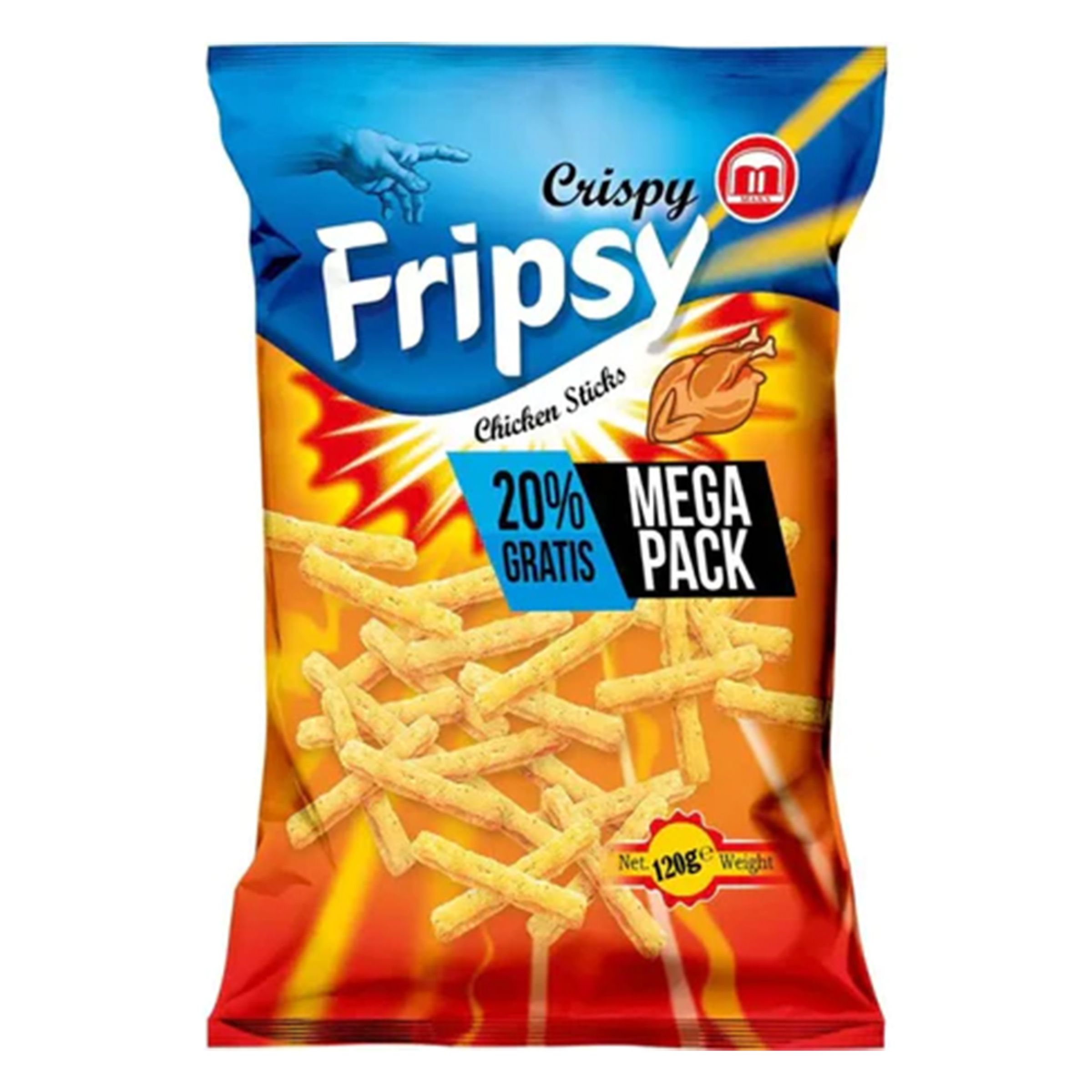 Fripsy Crispy Sticks Chicken - 120 g | Hem - Godis & Läsk - Snacks | Maskeradspecialisten