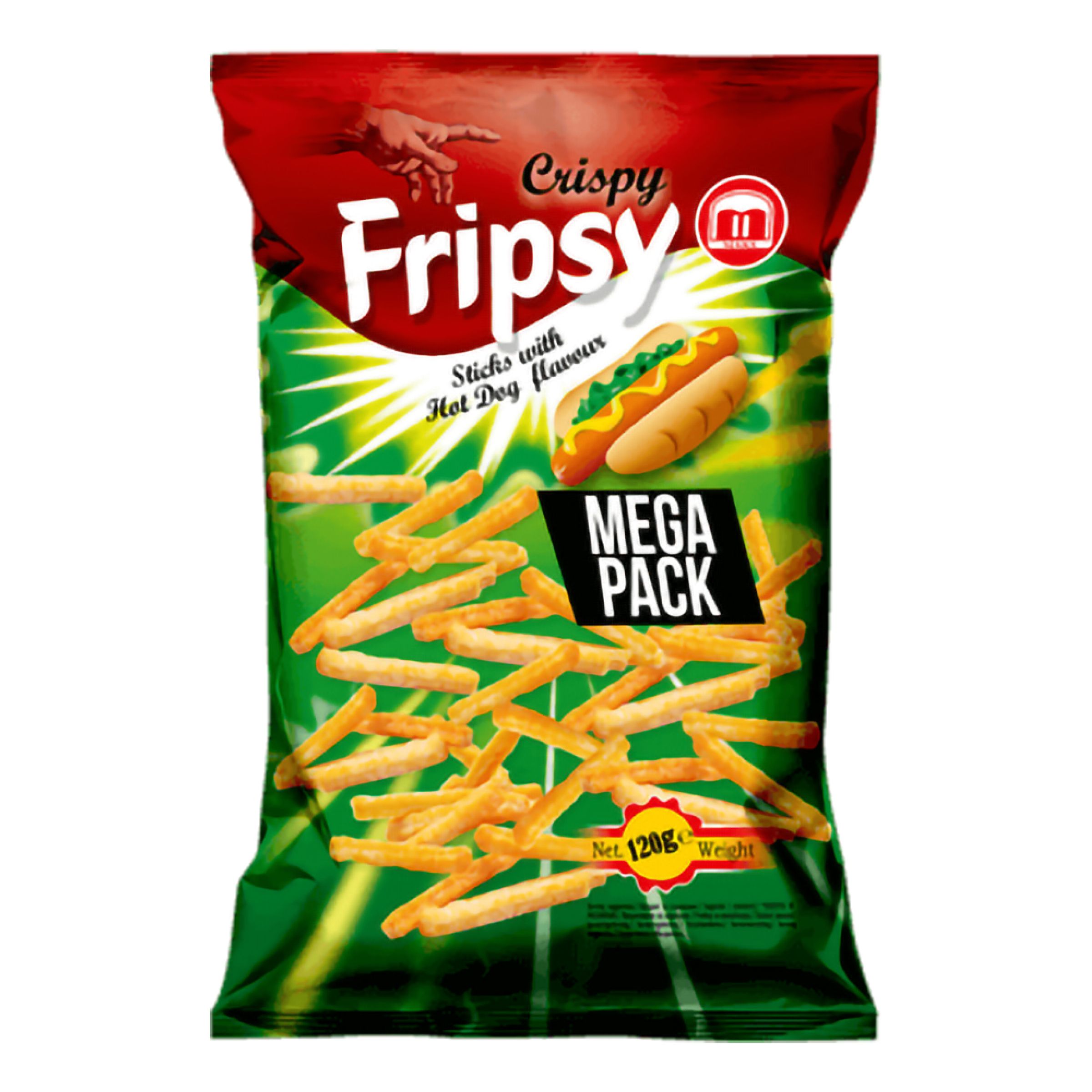 Fripsy Crispy Sticks Hot Dog - 120 g | Hem - Godis & Läsk - Snacks | Maskeradspecialisten