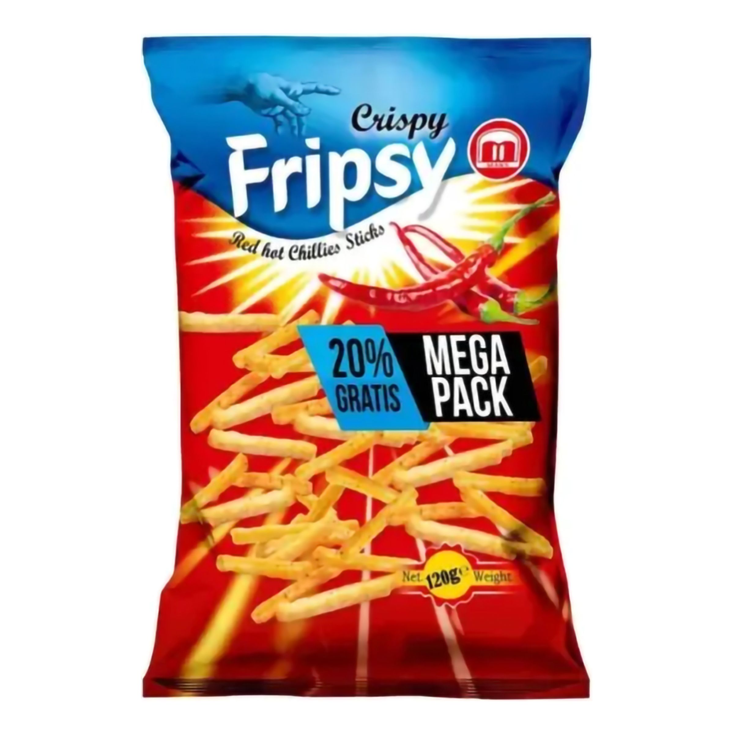 Fripsy Crispy Sticks Red Hot Chilli - 120 g | Hem - Godis & Läsk - Snacks | Pryloteket