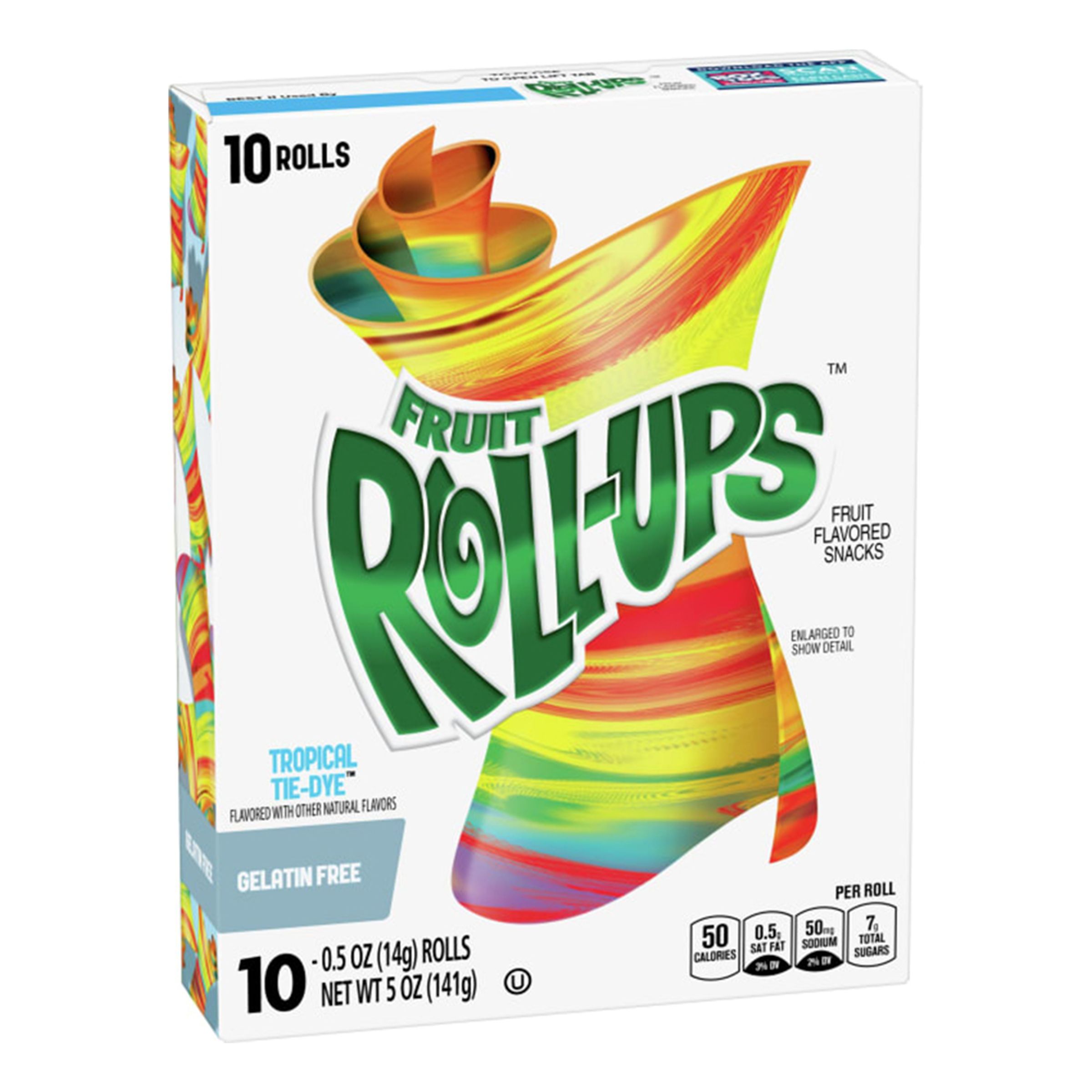 Fruit Roll-Ups Tropical Tie-Dye - 8-pack