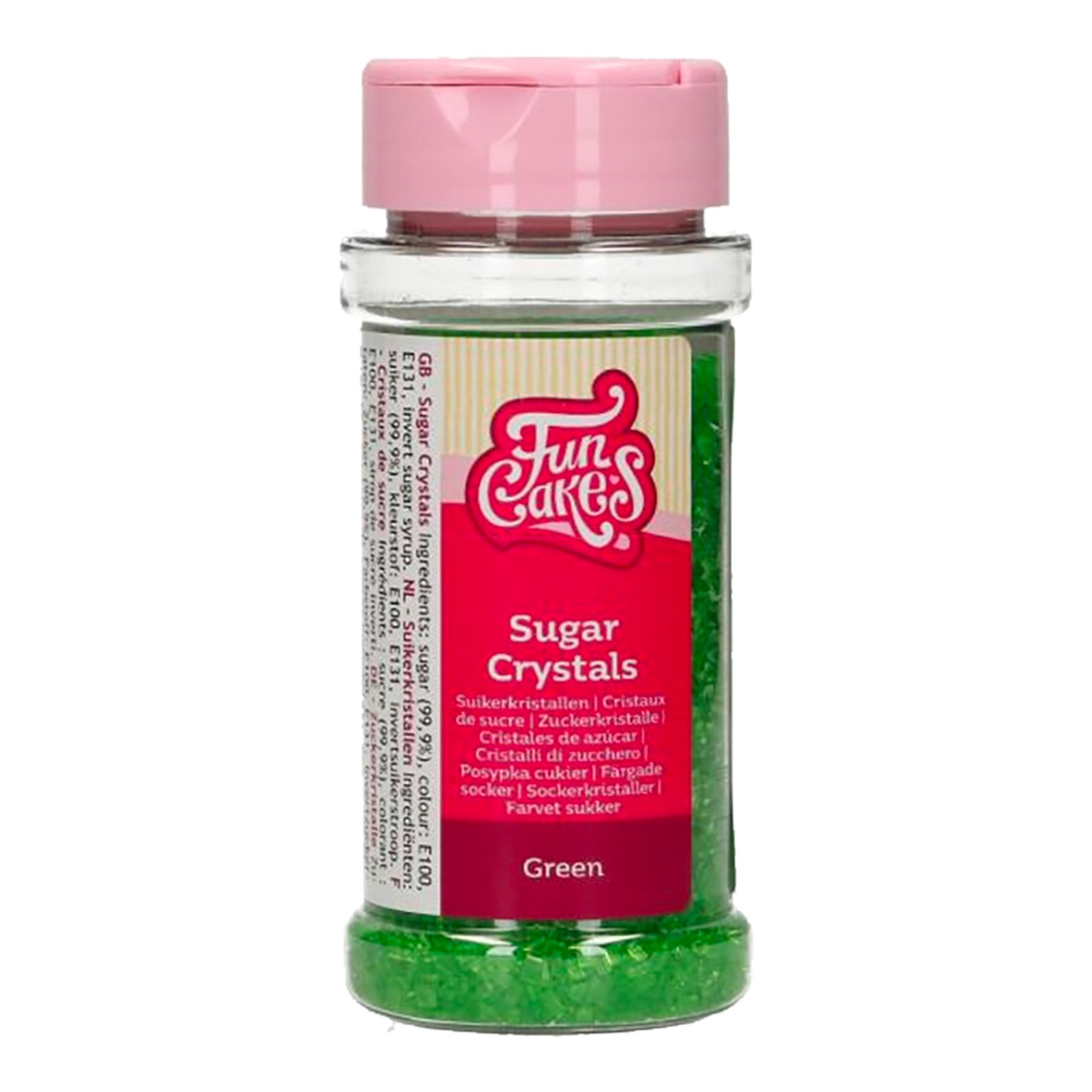 Läs mer om FunCakes Strössel Crystals Grön - 80 gram