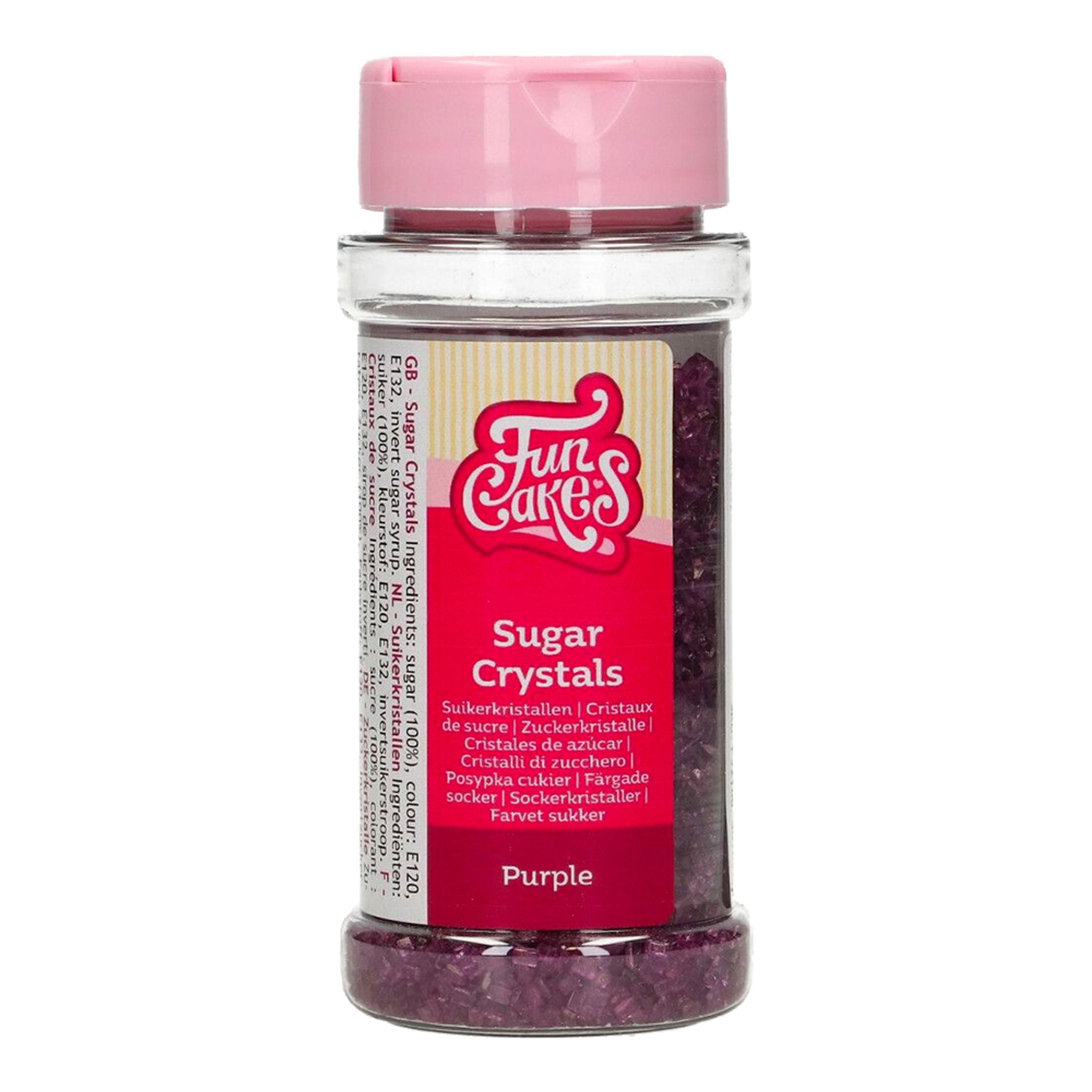 Läs mer om FunCakes Strössel Crystals Lila - 80 gram