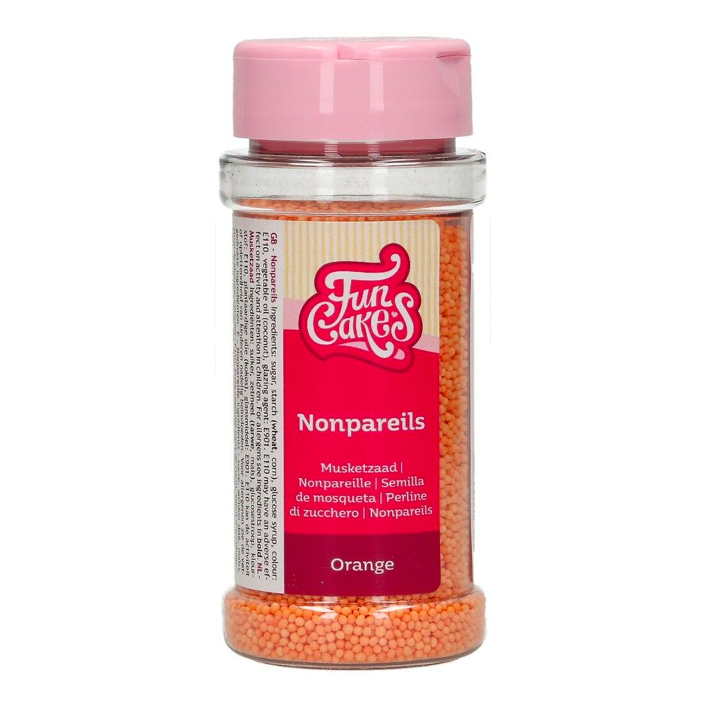 Läs mer om FunCakes Strössel Nonpareils Orange - 80 gram