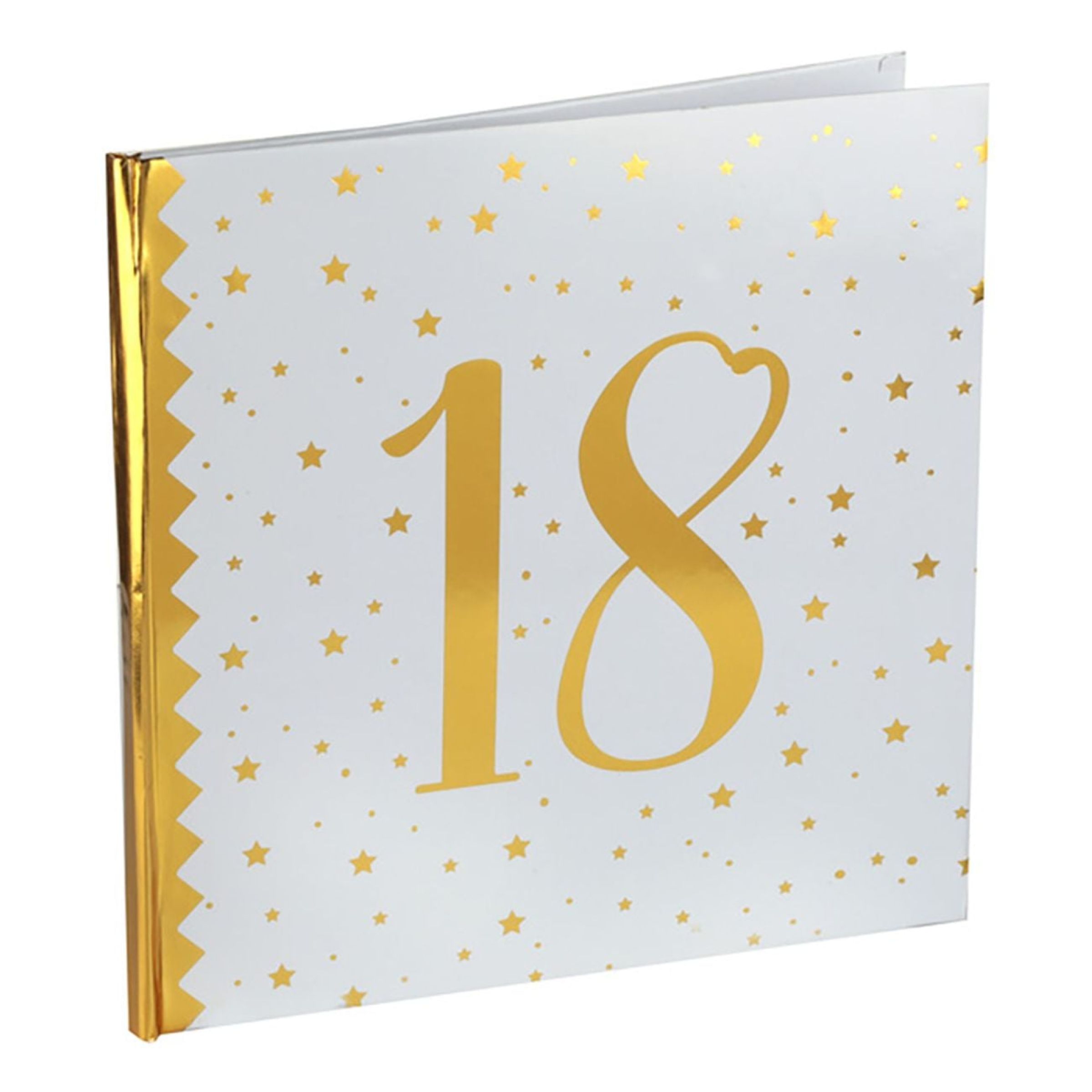 Gæstebog 18 Hvid/Guld