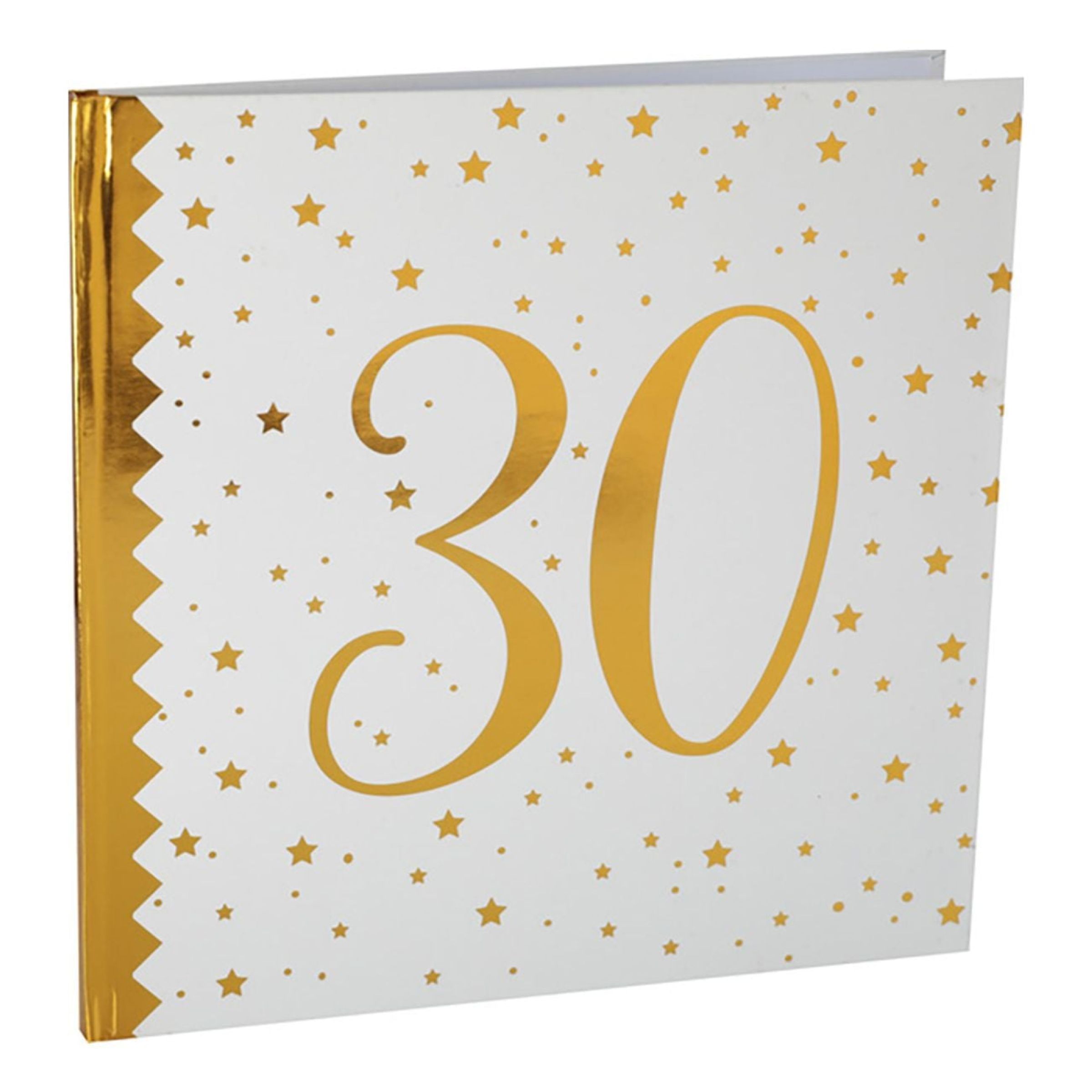 Gæstebog 30 Hvid/Guld