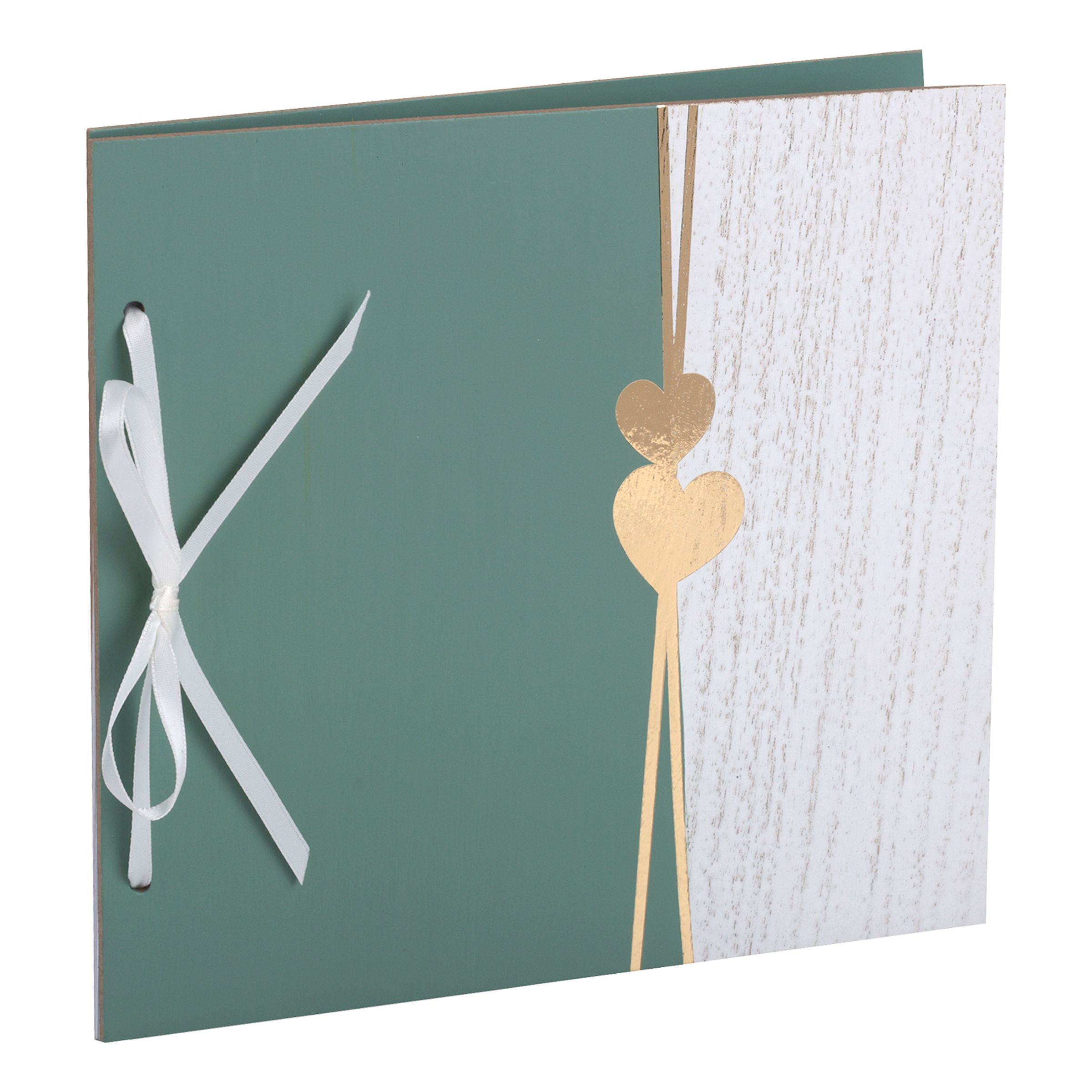 Gästbok Hjärta Dusty Green | Hem - Roliga Prylar - Böcker - Gästböcker | Pryloteket