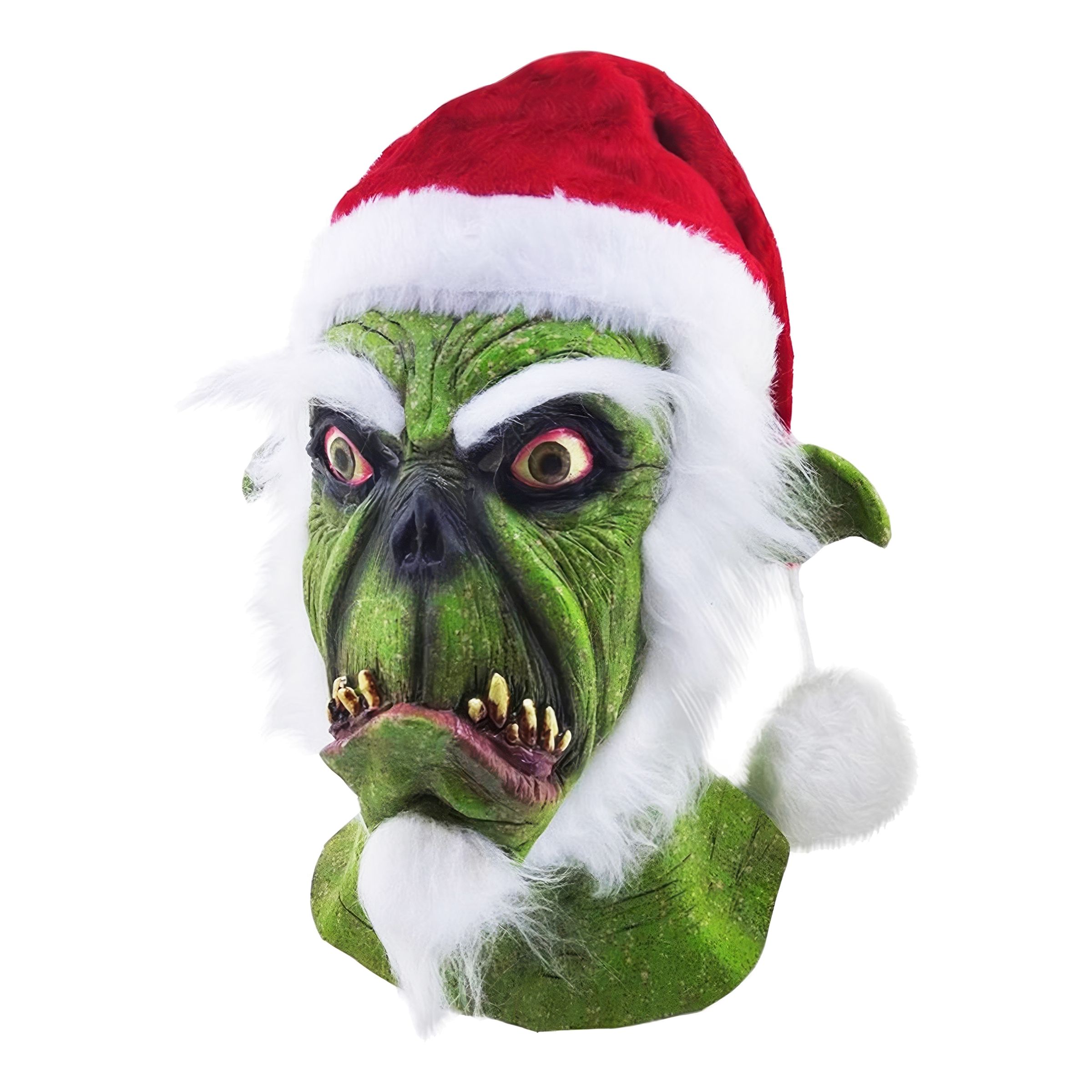 Läs mer om Ghoulish Green Santa Mask